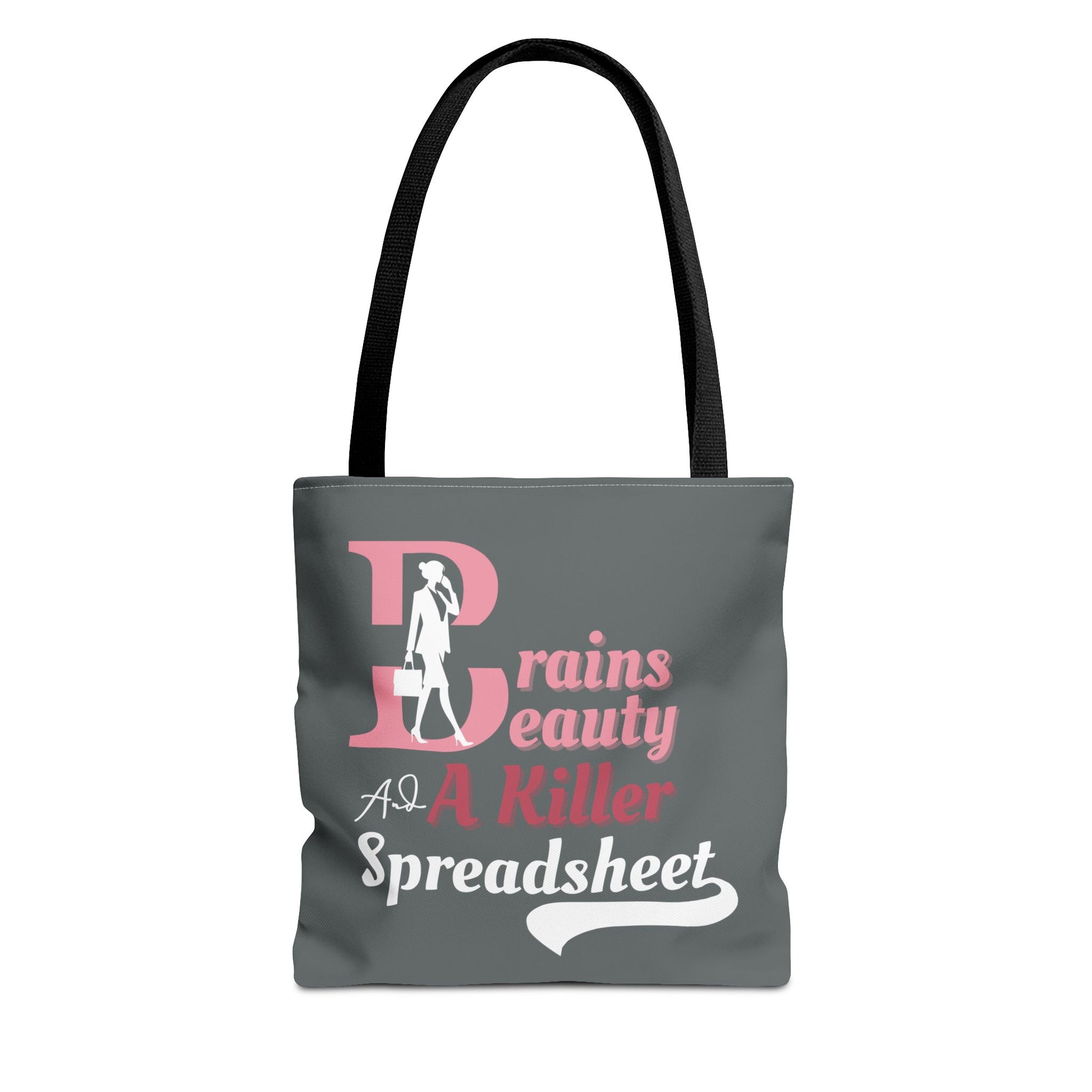 Empowered women tote bag - black handle