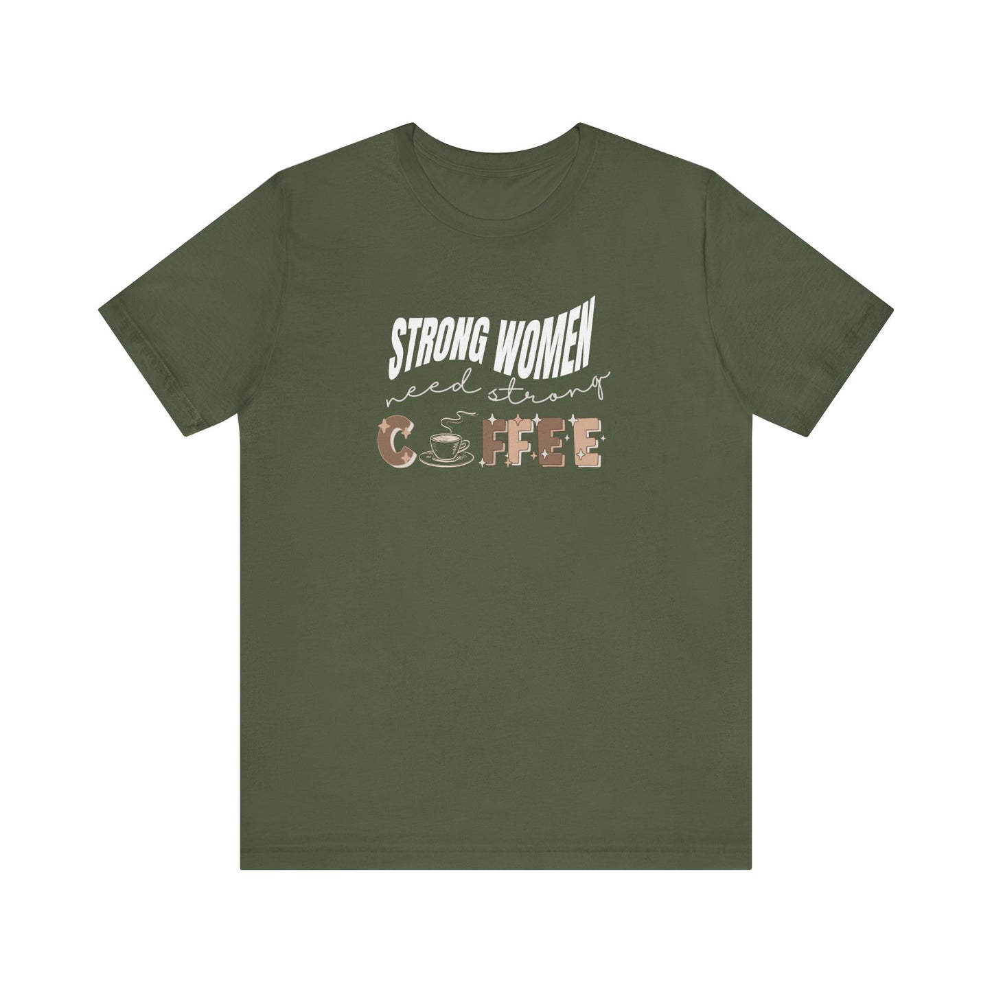 Funny coffee tshirt - military green