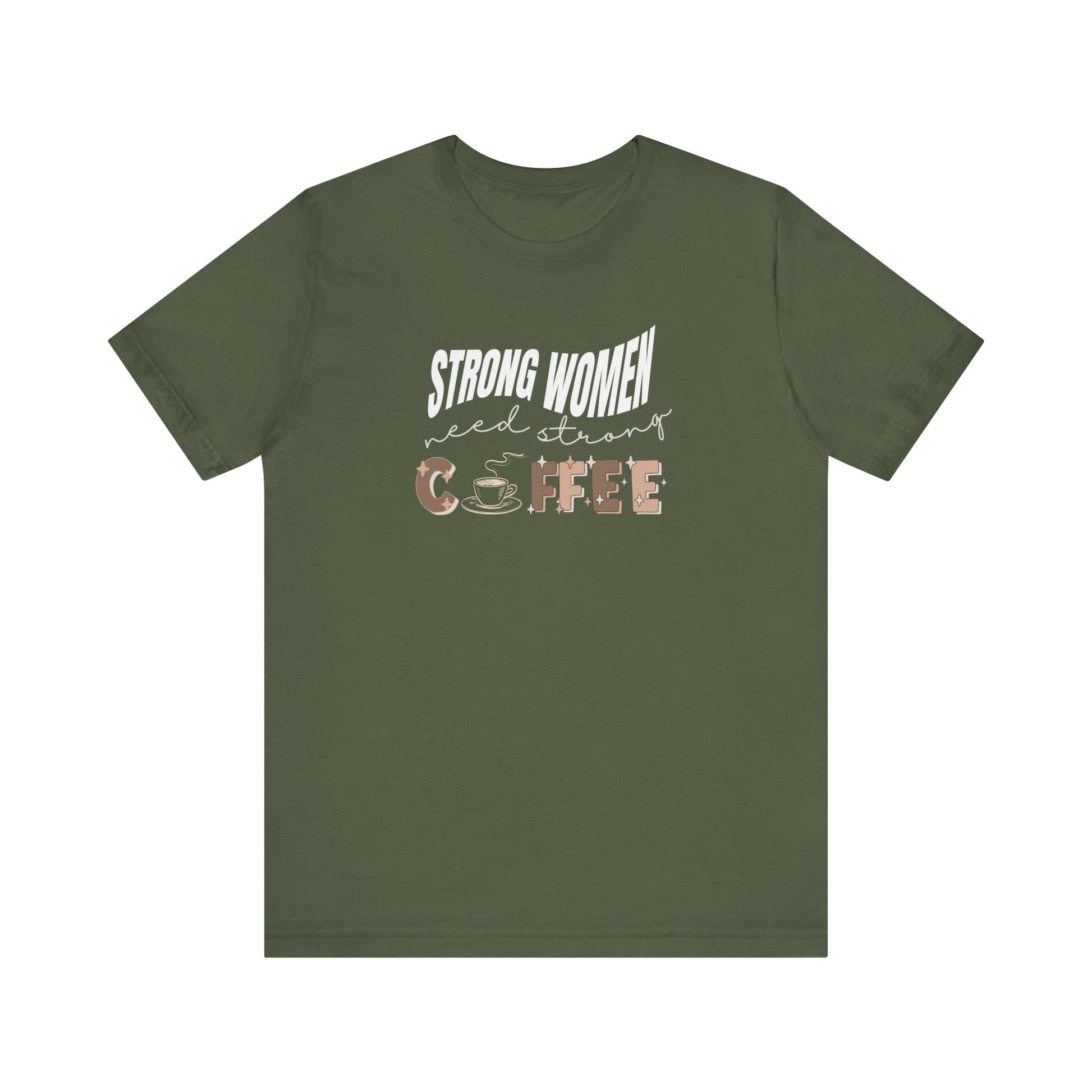 Funny coffee tshirt - military green
