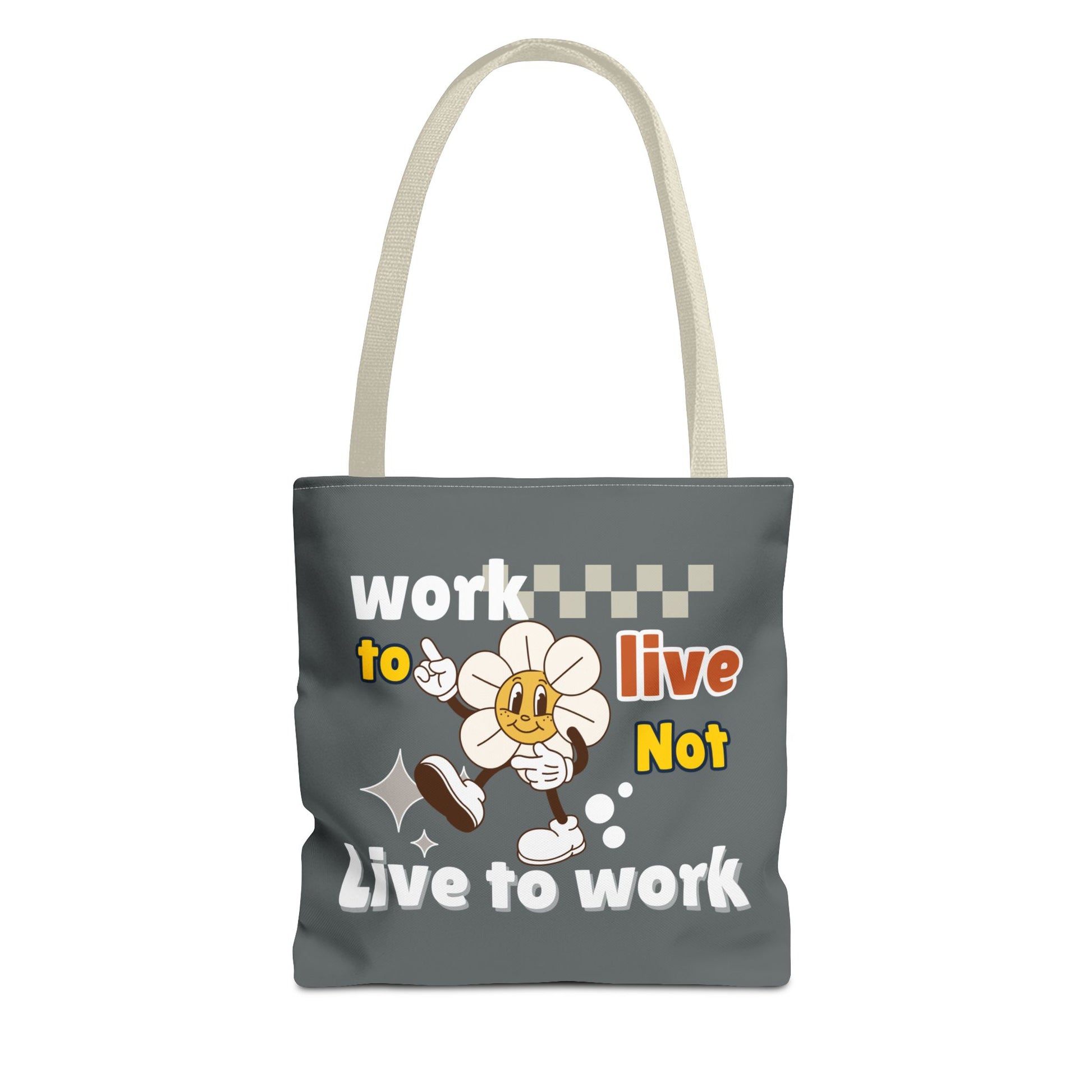 Eco-friendly tote bag with beige handle