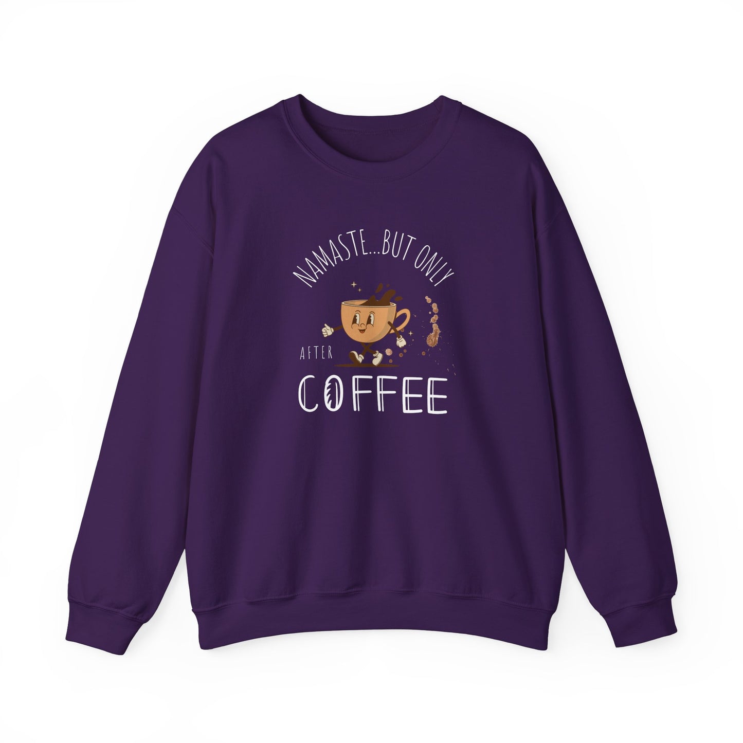 Comfy yoga and coffee sweatshirt - Purple