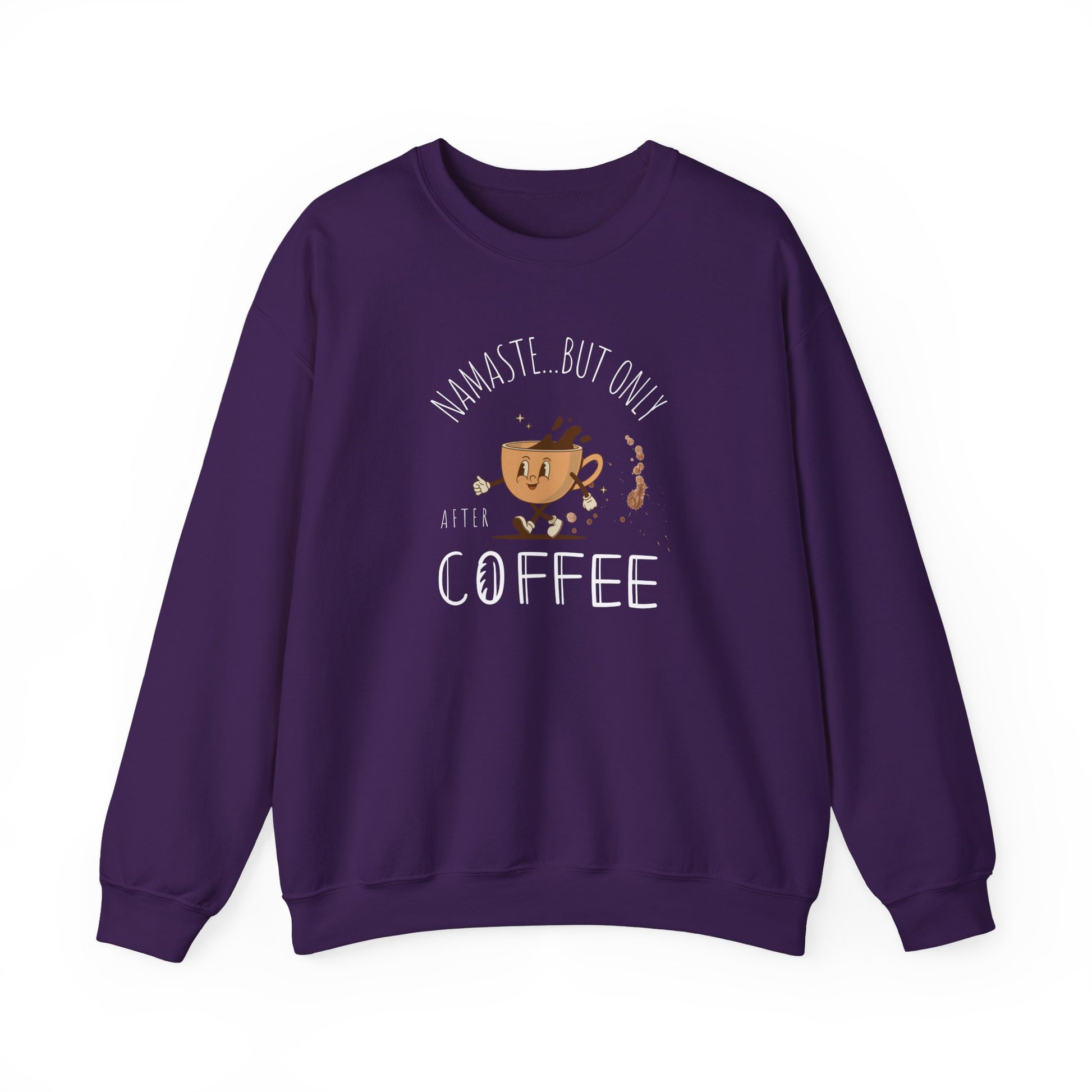 Comfy yoga and coffee sweatshirt - Purple