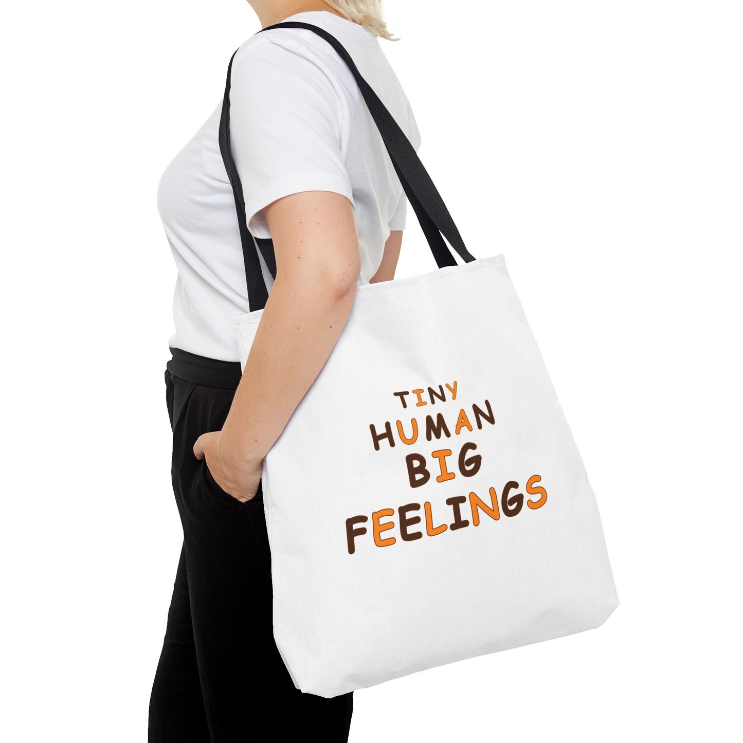 Teacher Tote Bag – Tiny Human Big Feelings Canvas Carryall