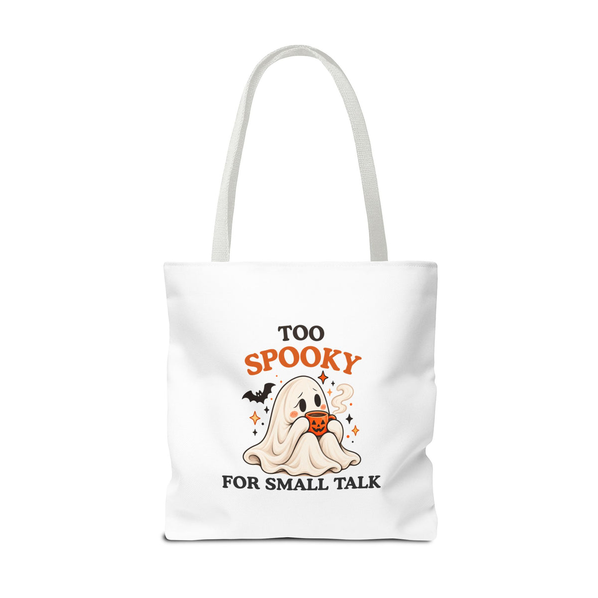 Introvert Tote Bag – Too Spooky for Small Talk Ghost Bag