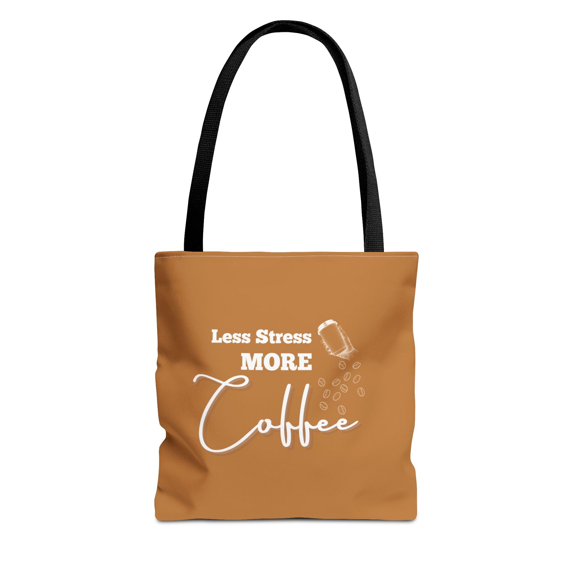 Coffee tote bag with black handle
