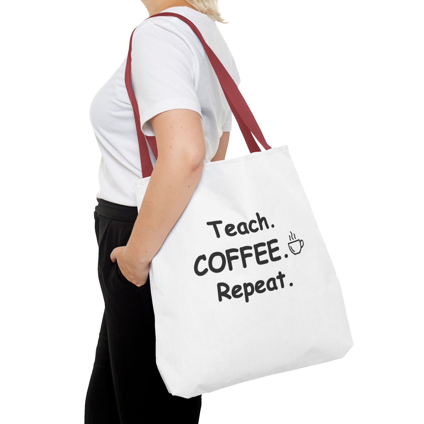 Teacher Tote Bags – Teach Coffee Repeat Canvas Tote