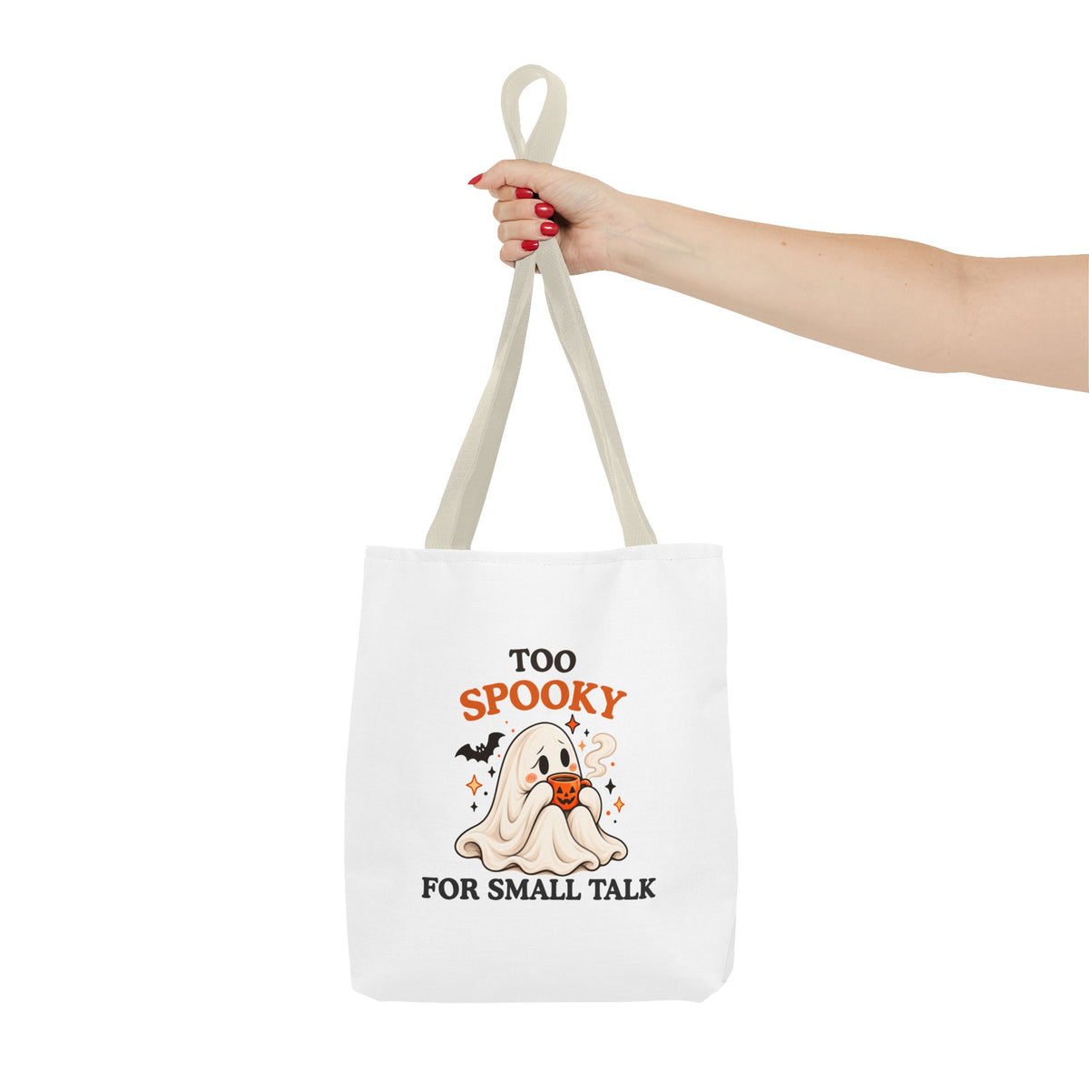 Introvert Tote Bag – Too Spooky for Small Talk Ghost Bag