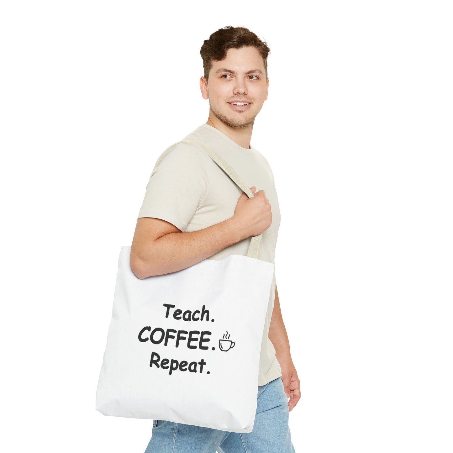 Teacher Tote Bags – Teach Coffee Repeat Canvas Tote