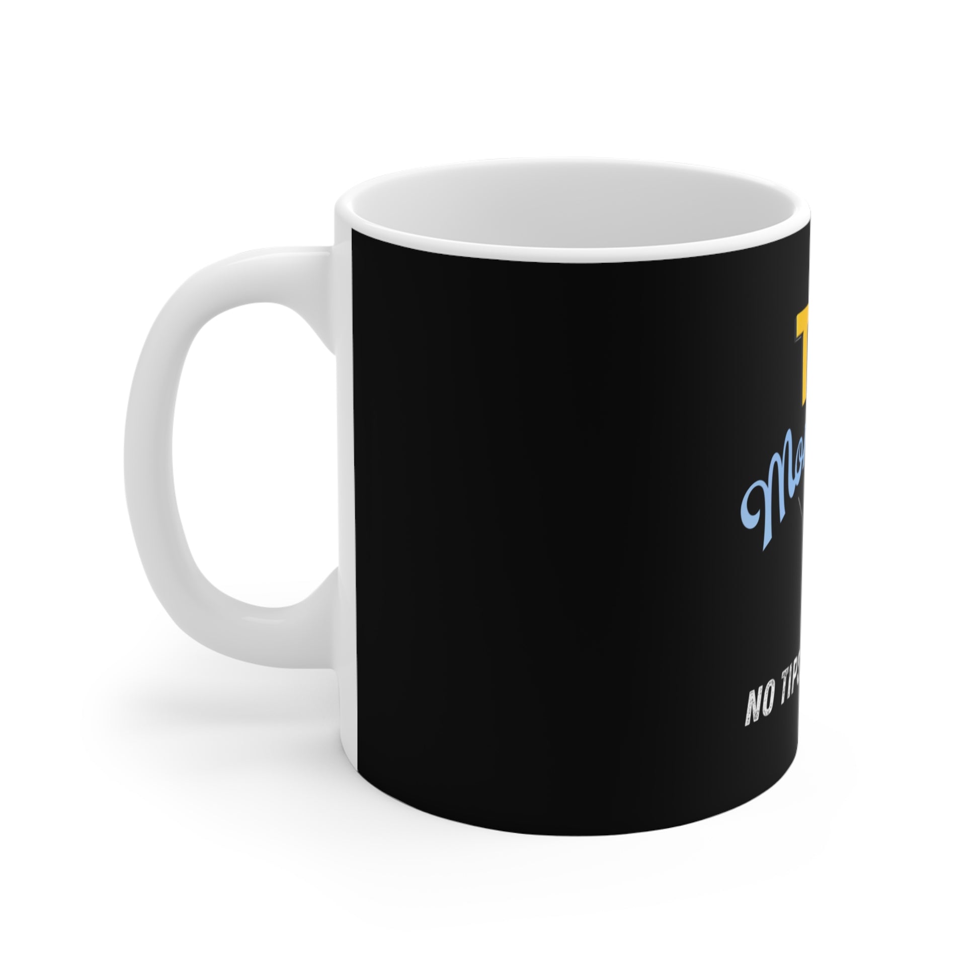 Funny mom's taxi coffee mug - left view