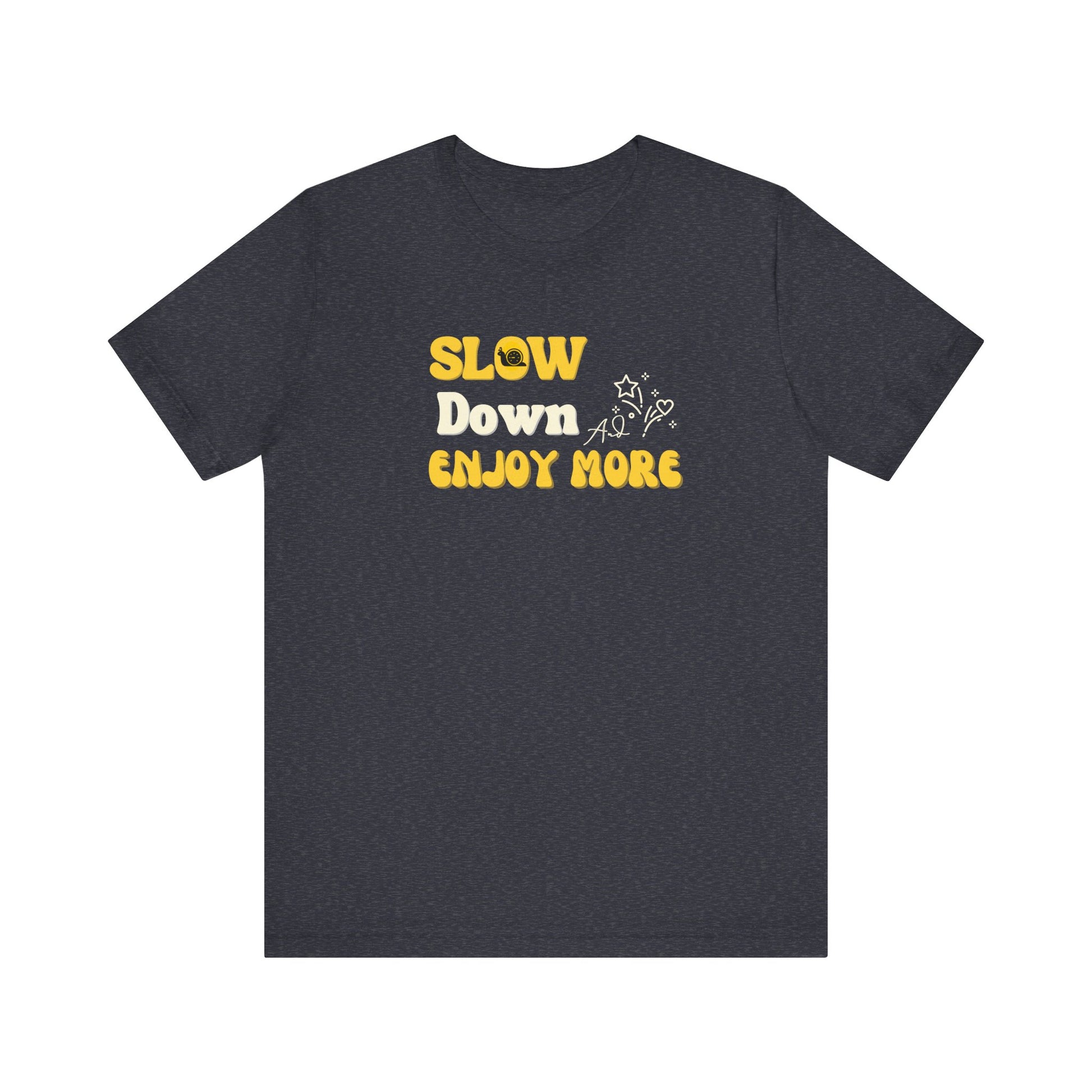 Relaxed fit graphic tee - heather navy