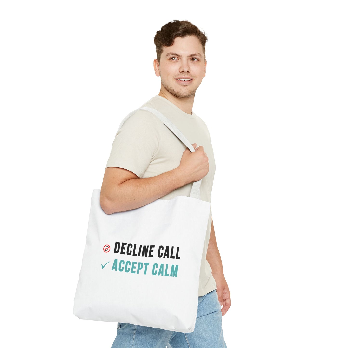 Wellness Tote Bag – Decline the Noise, Carry the Calm