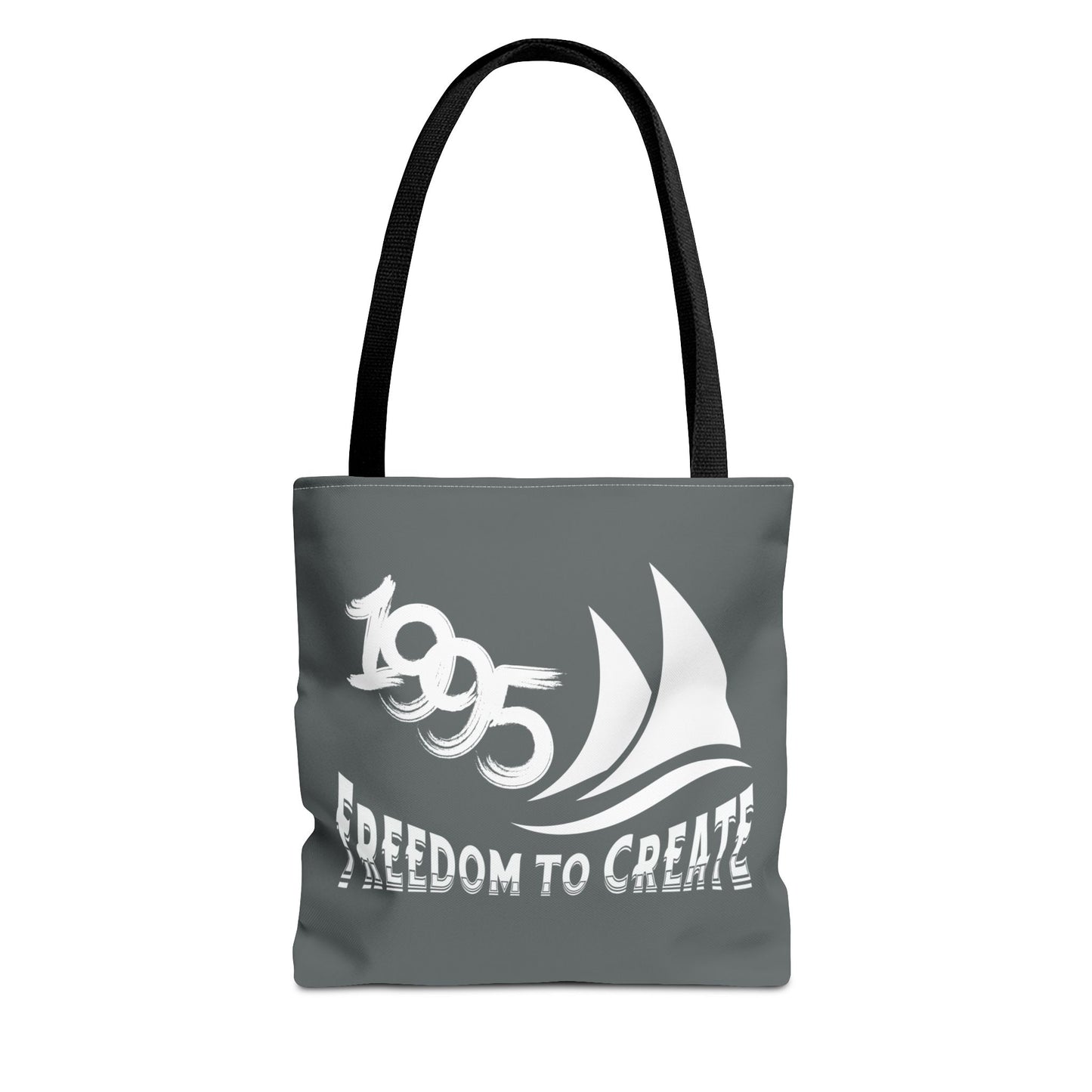 Freedom to Create Tote Bag - grey with black strap