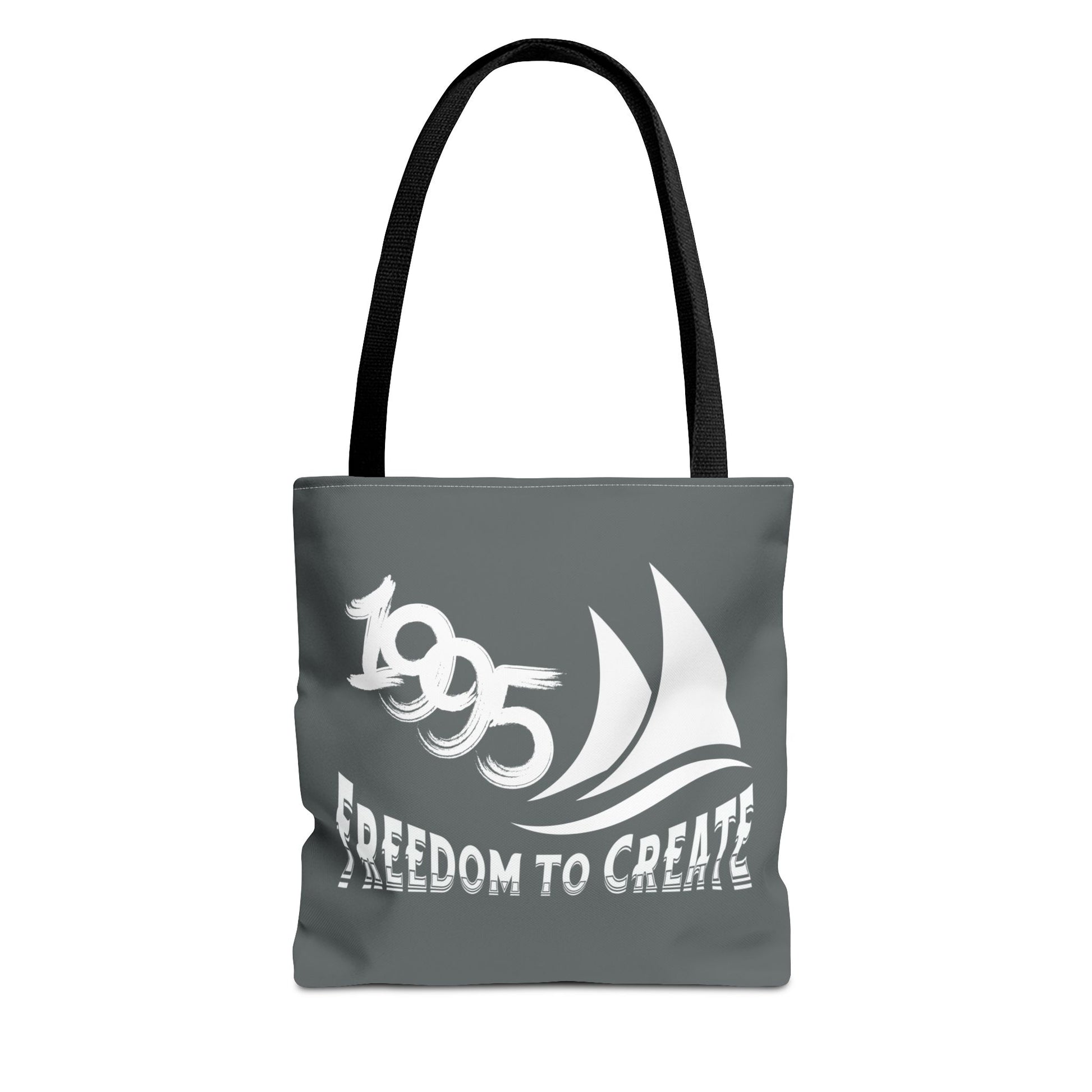 Freedom to Create Tote Bag - grey with black strap