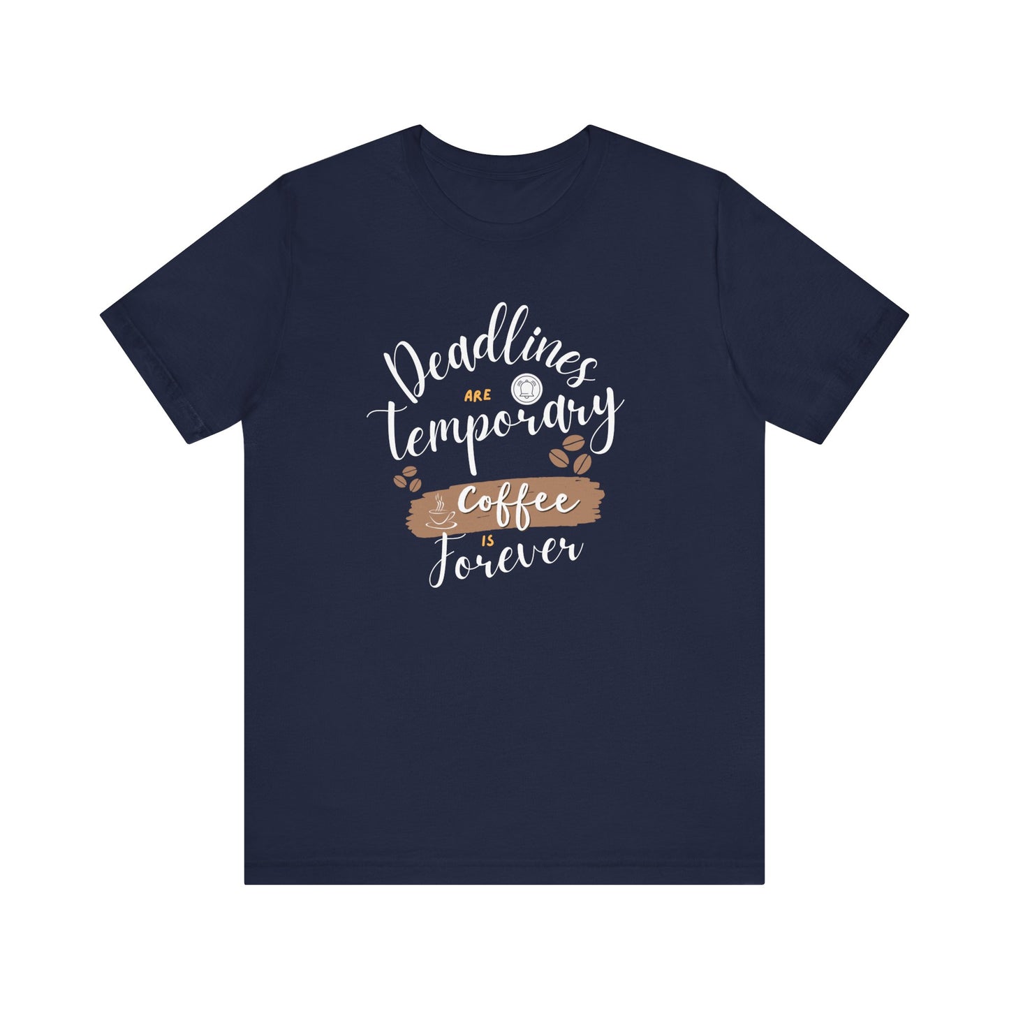 Trendy caffeine lover t-shirt - navy