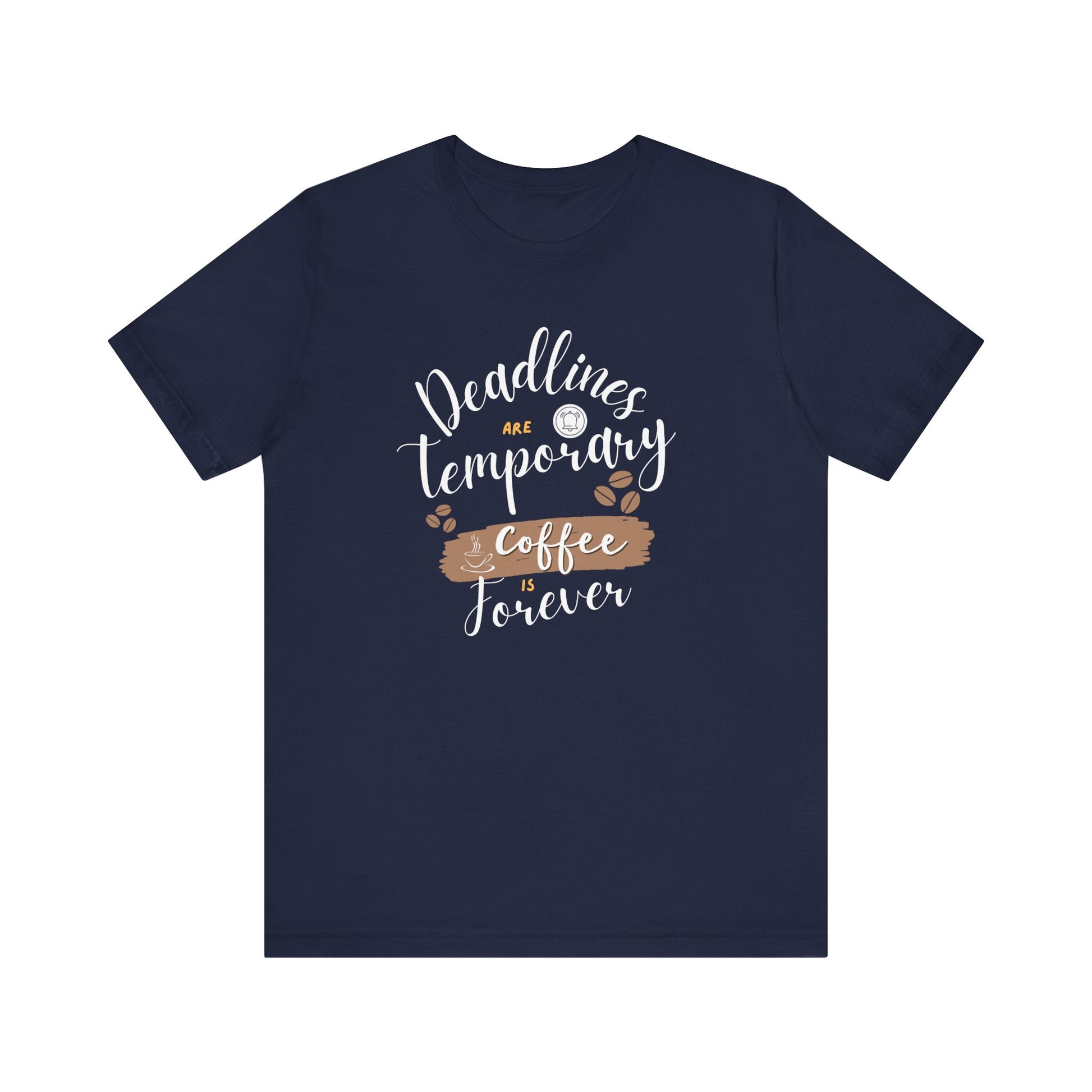 Trendy caffeine lover t-shirt - navy