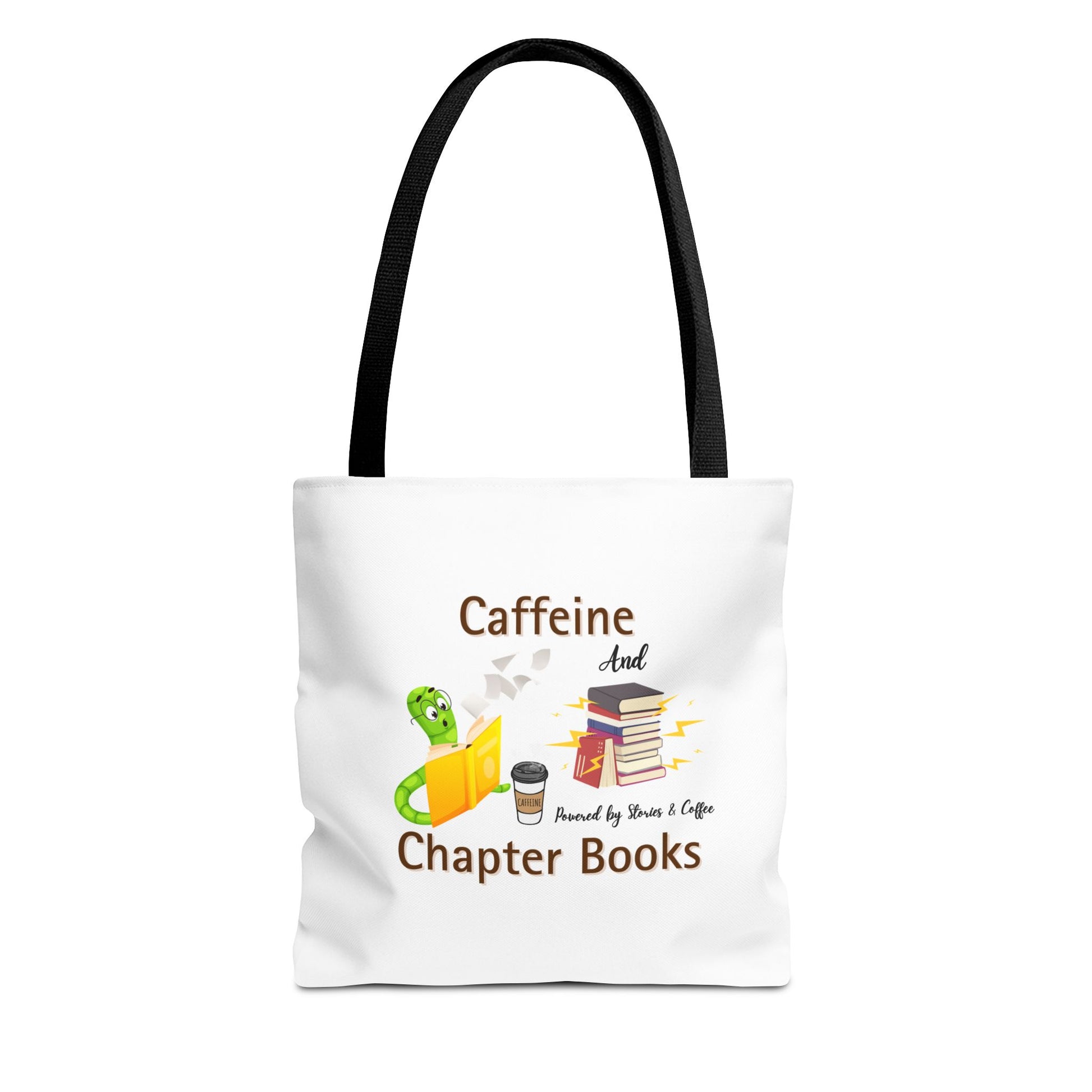Reading and coffee vibes tote with black handle