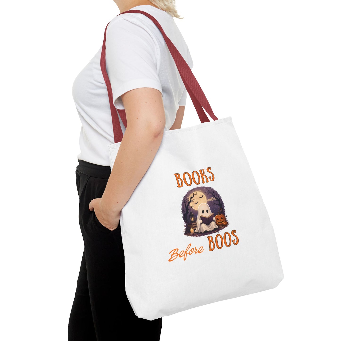 Halloween Tote Bag – Books Before Boos Book Lover Carryall