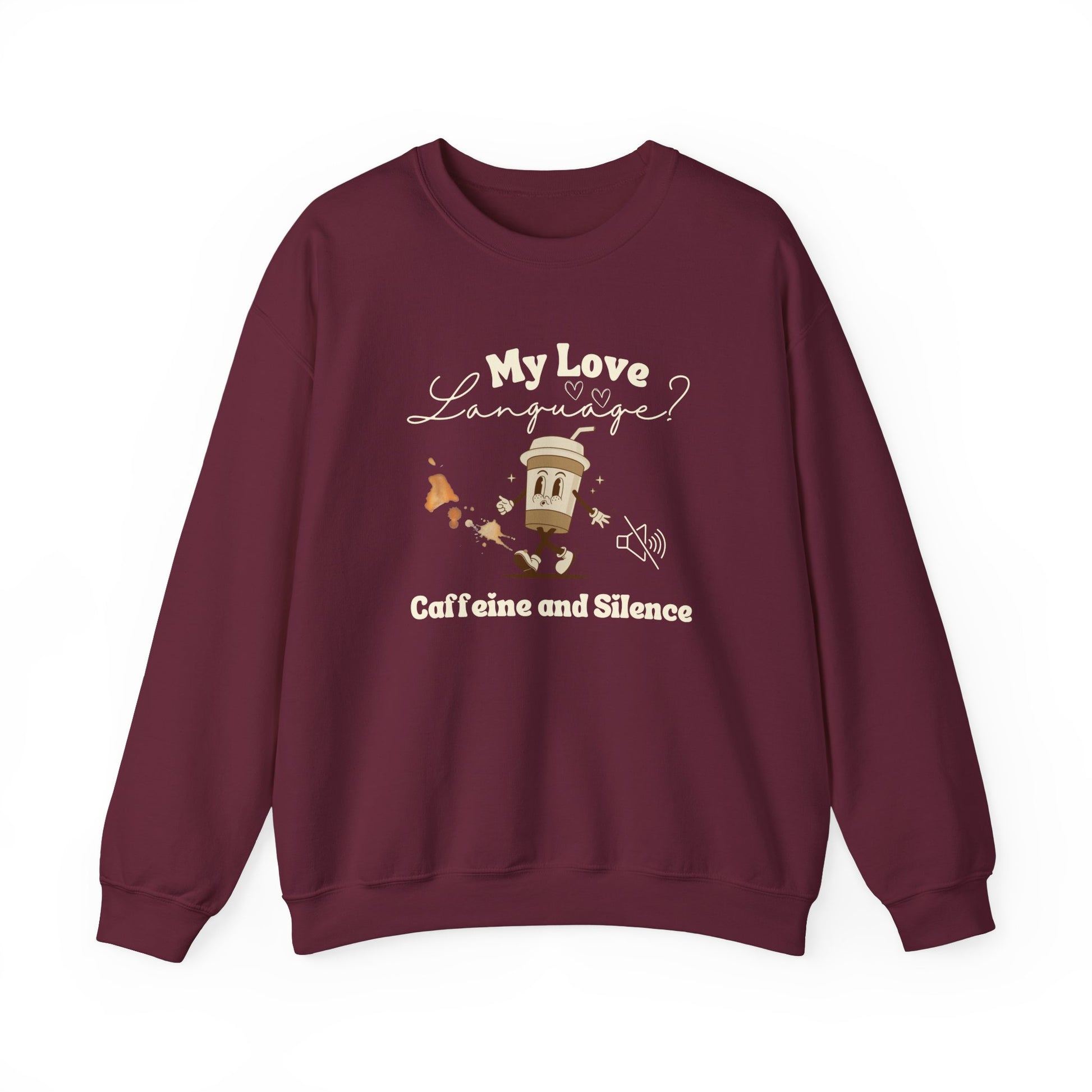 Comfy coffee sweatshirt - maroon