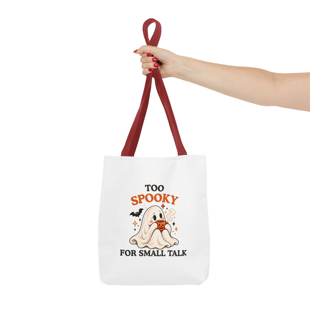 Introvert Tote Bag – Too Spooky for Small Talk Ghost Bag