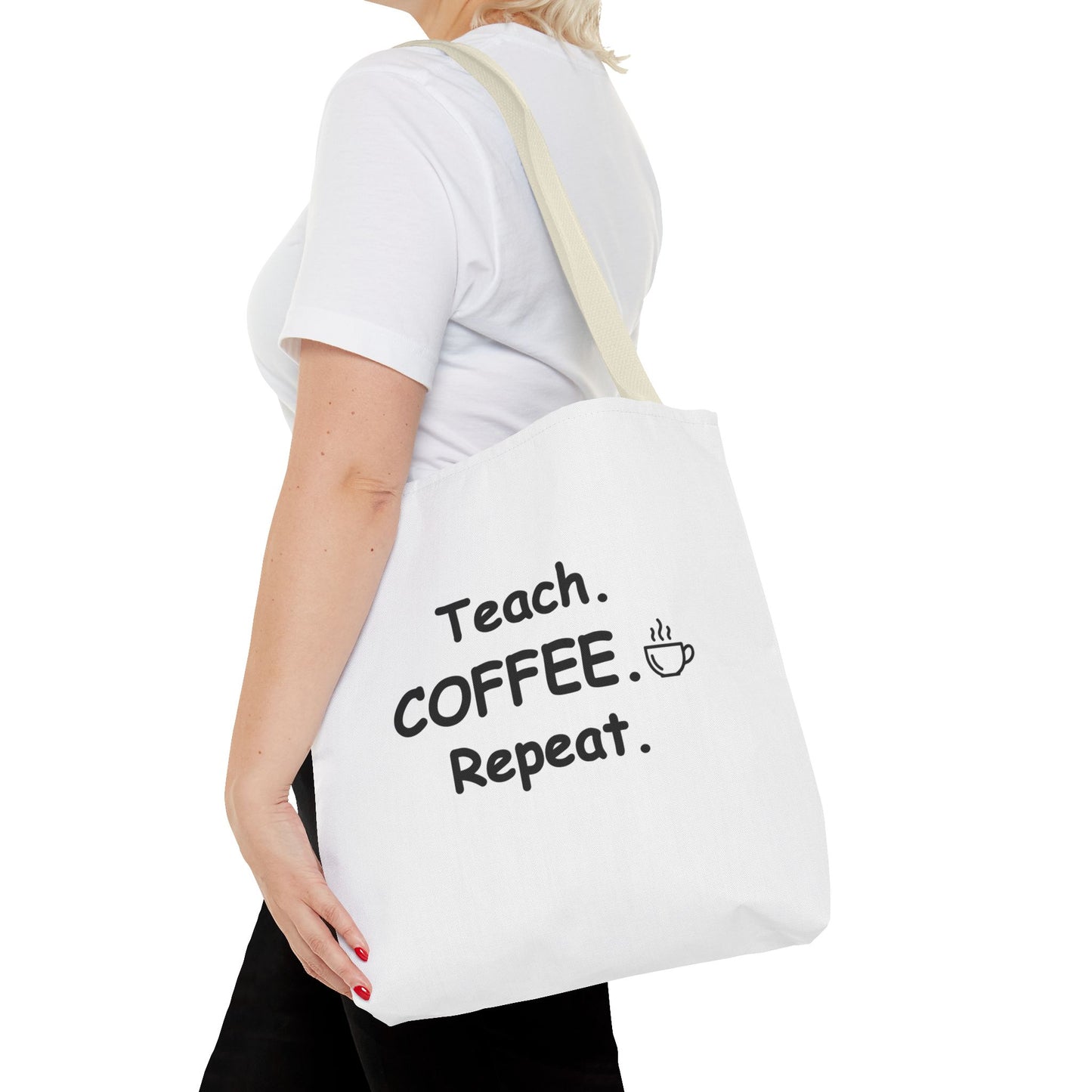 Teacher Tote Bags – Teach Coffee Repeat Canvas Tote