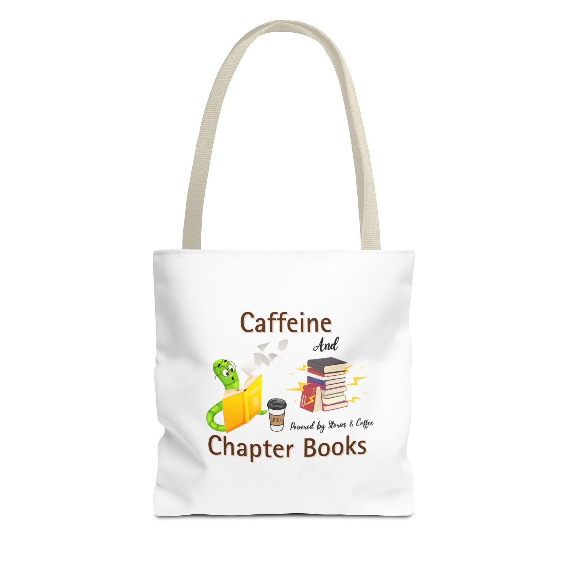 Reading and coffee vibes tote with beige handle