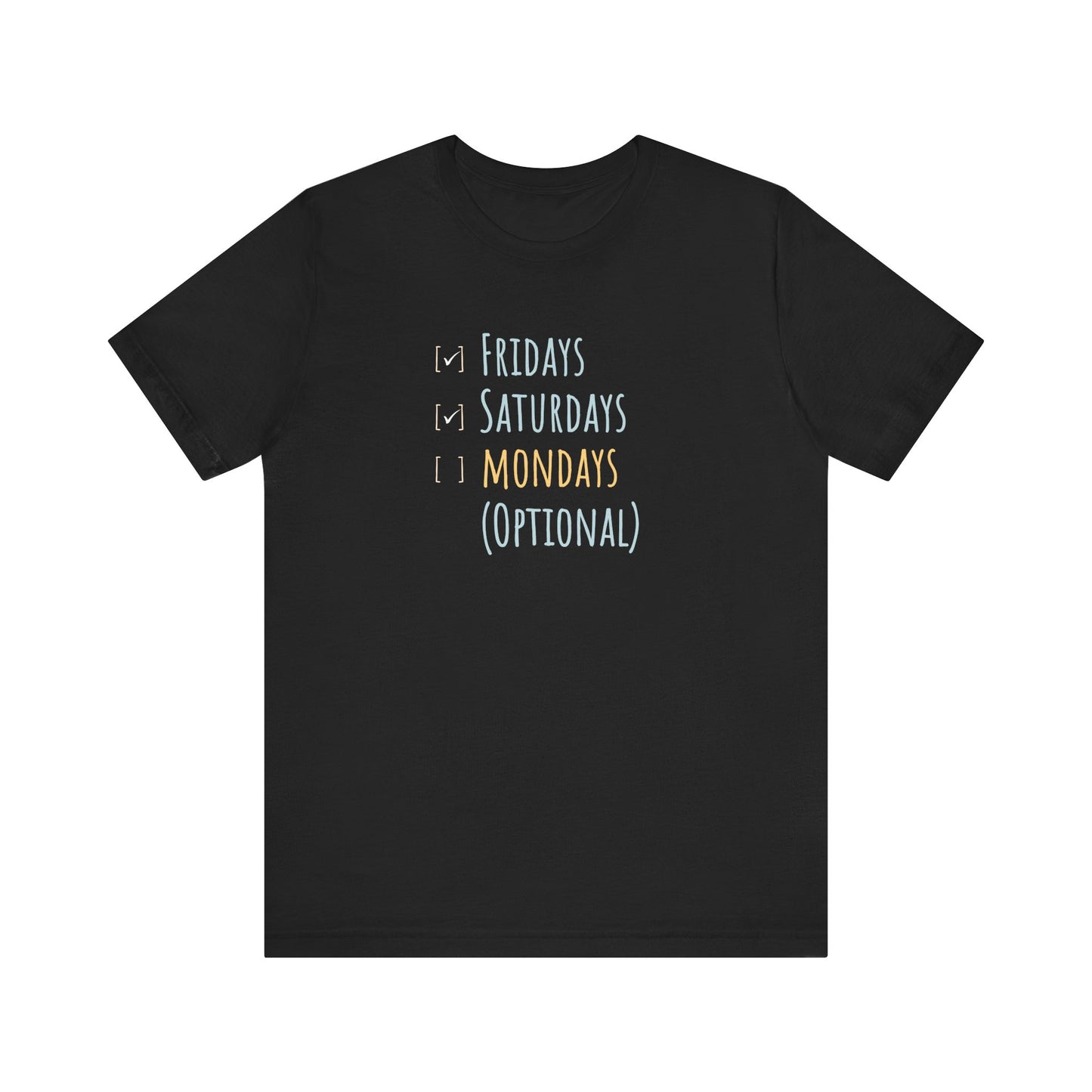 Minimalist funny shirt - black