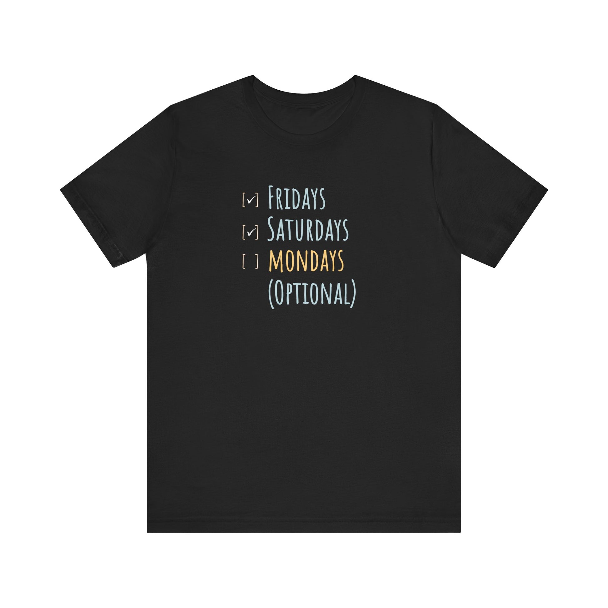 Minimalist funny shirt - black