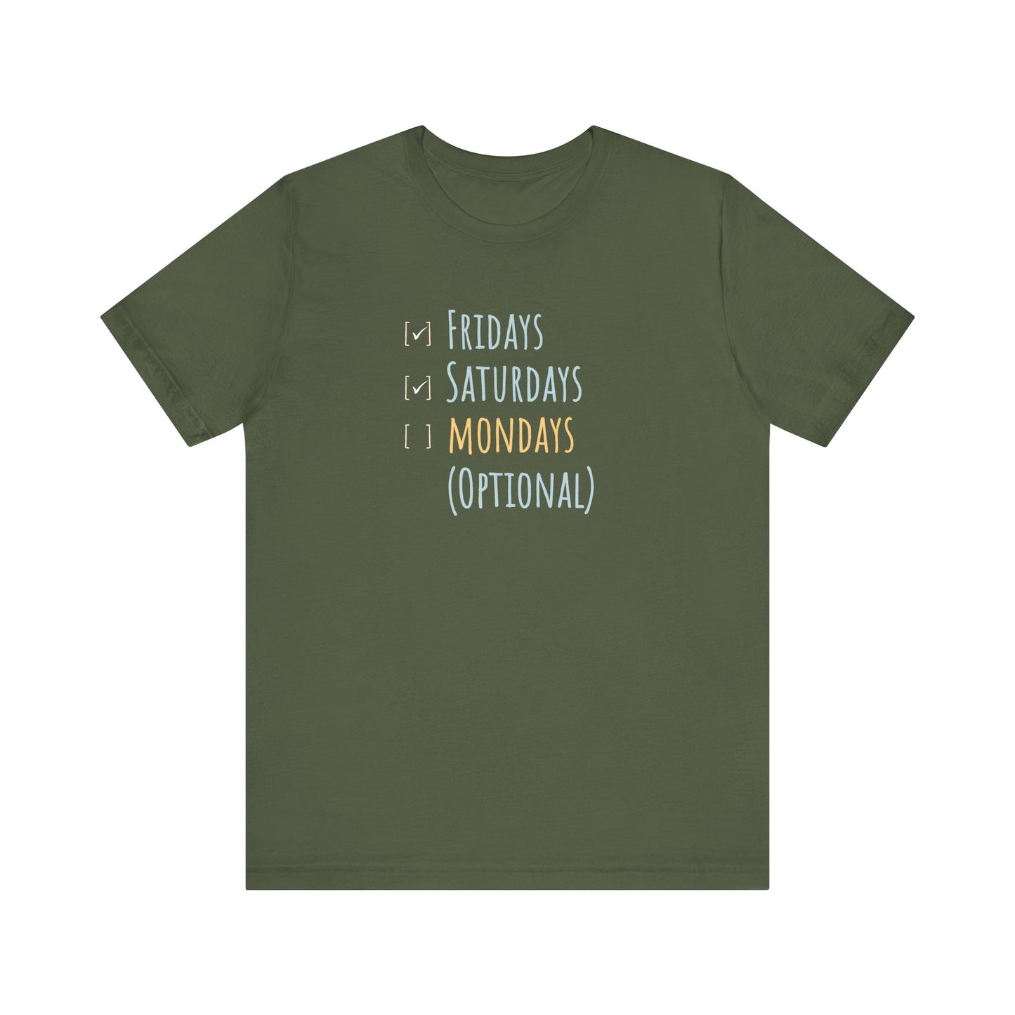 Minimalist funny shirt - military green