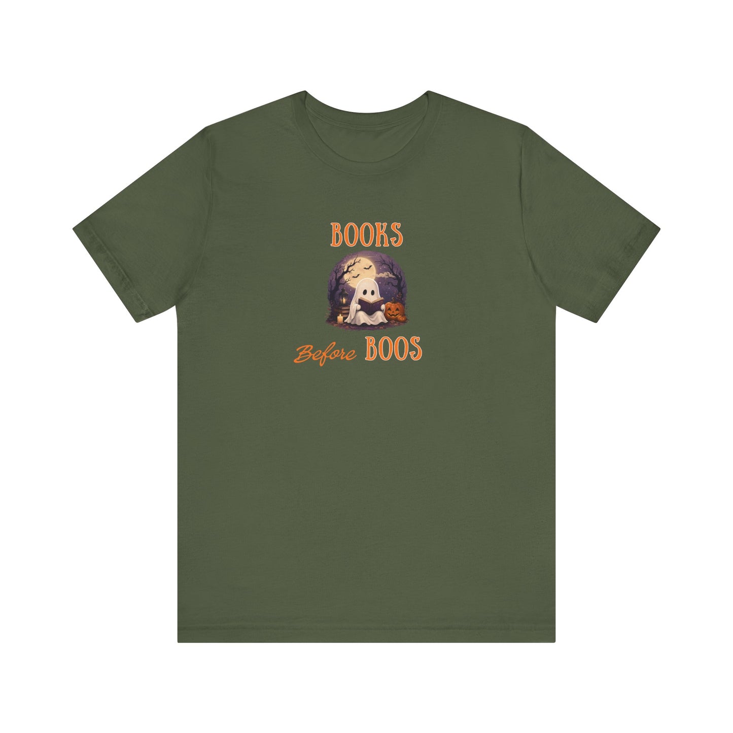 Halloween Shirt – Books Before Boos Ghost Reading Tee