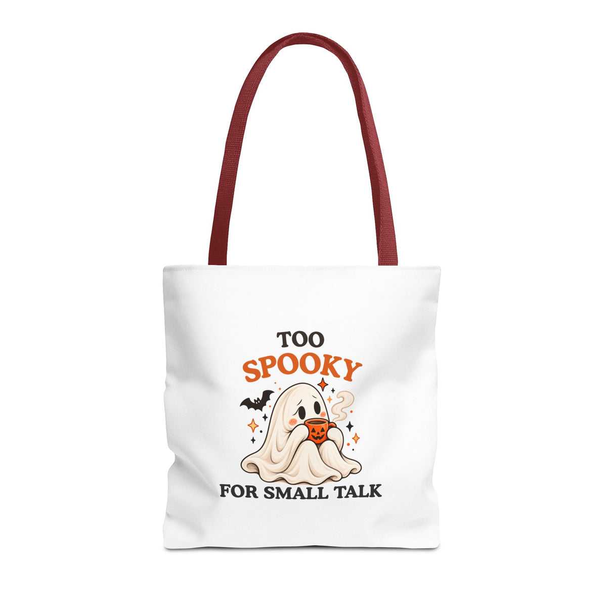 Introvert Tote Bag – Too Spooky for Small Talk Ghost Bag