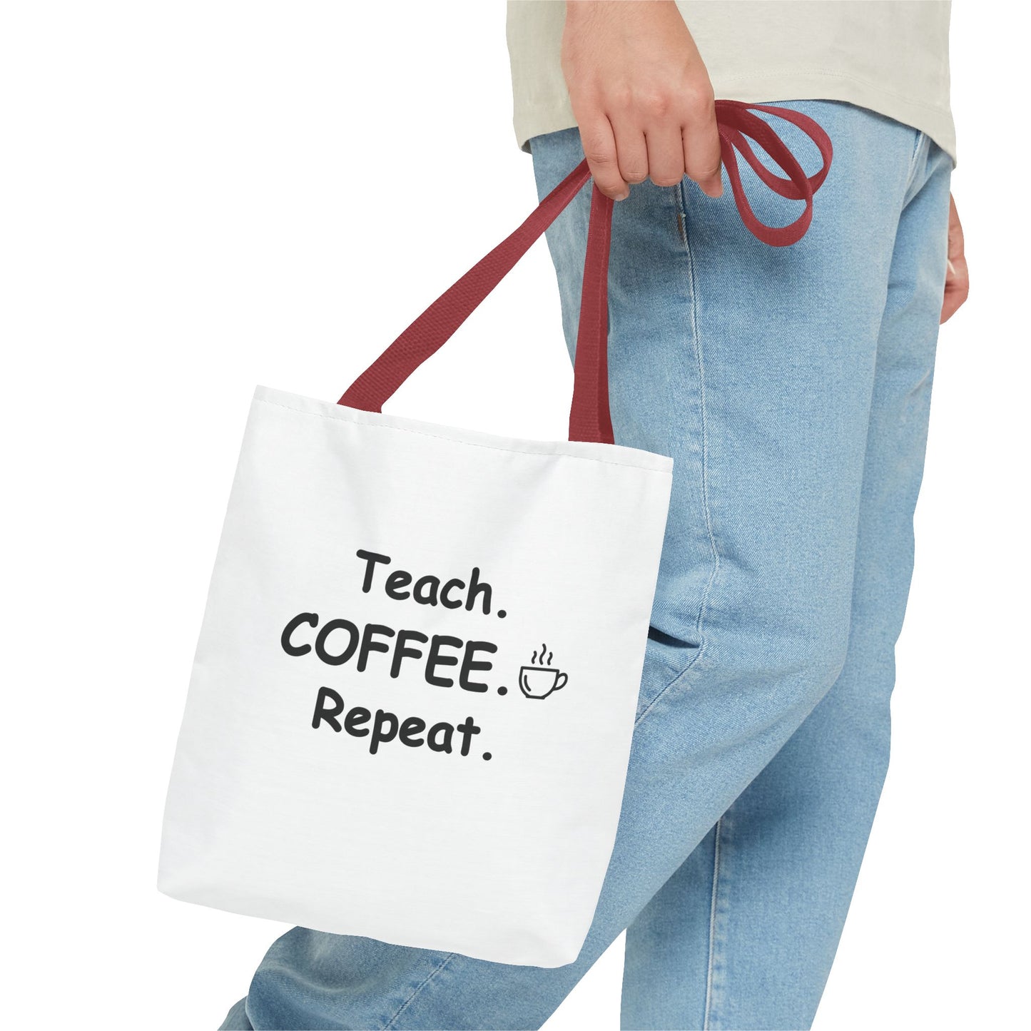 Teacher Tote Bags – Teach Coffee Repeat Canvas Tote
