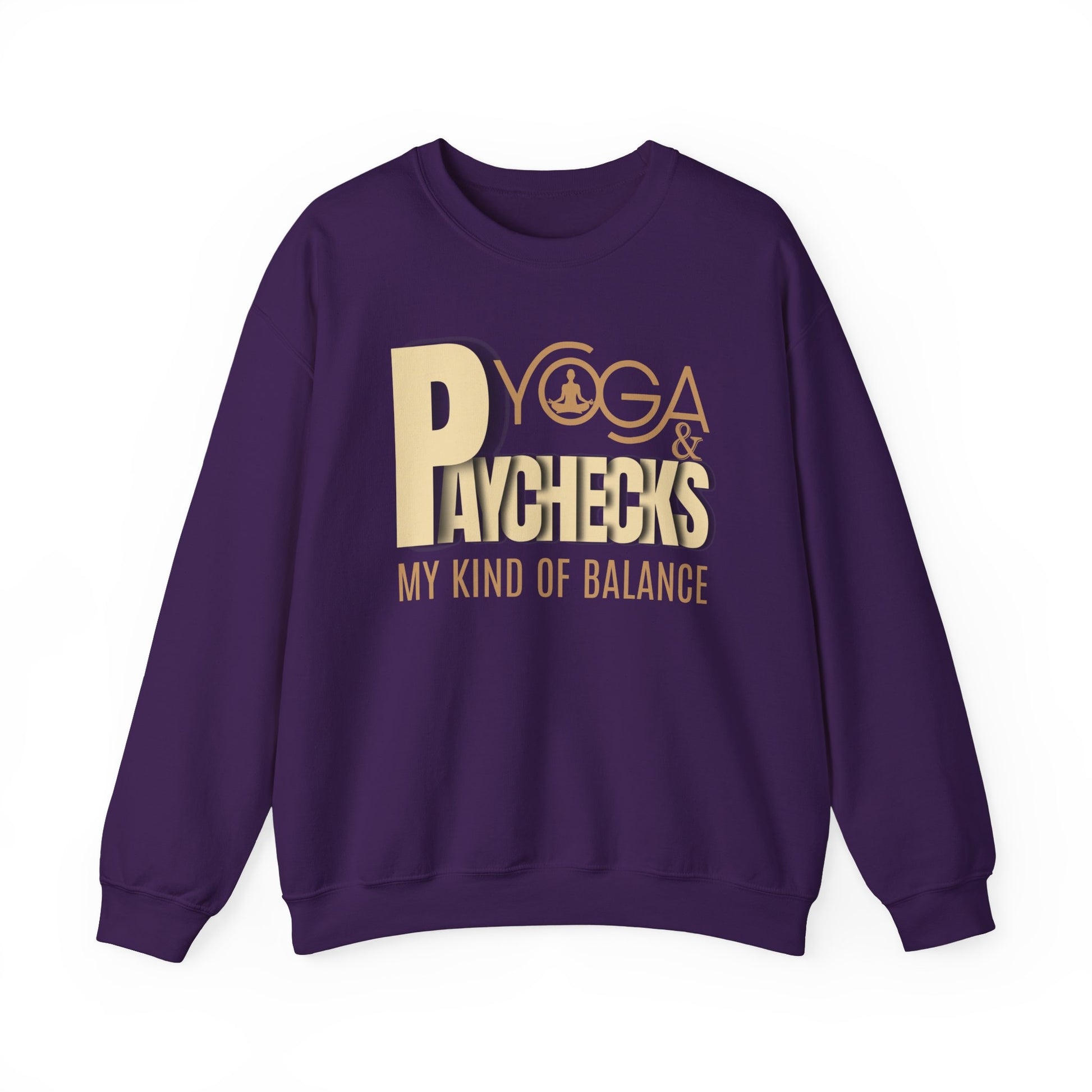 Yoga and paychecks sweatshirt - Purple