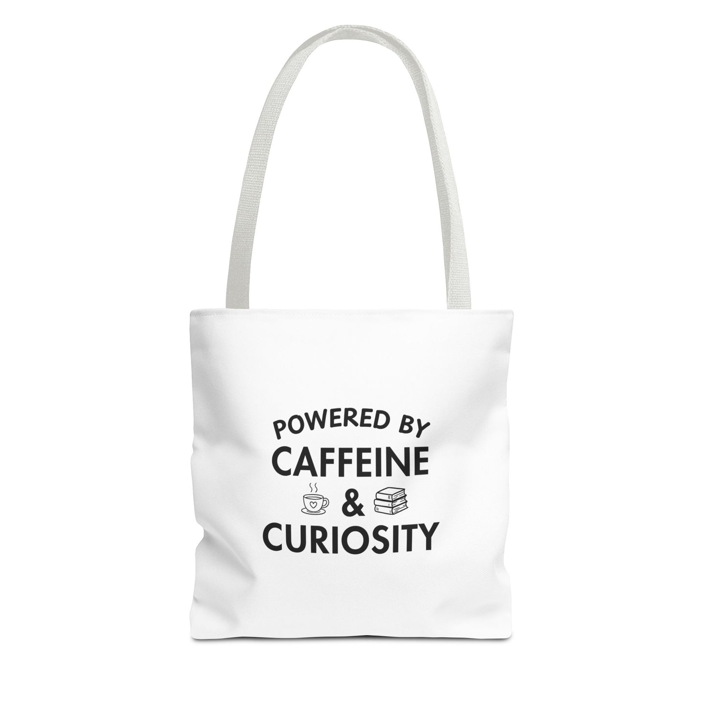 Bookish Tote Bag – Powered by Caffeine & Curiosity Canvas Tote