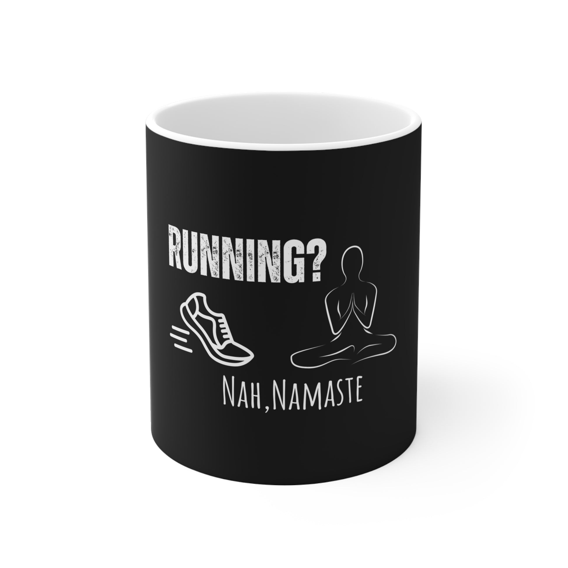 Relax and unwind yoga mug - Black