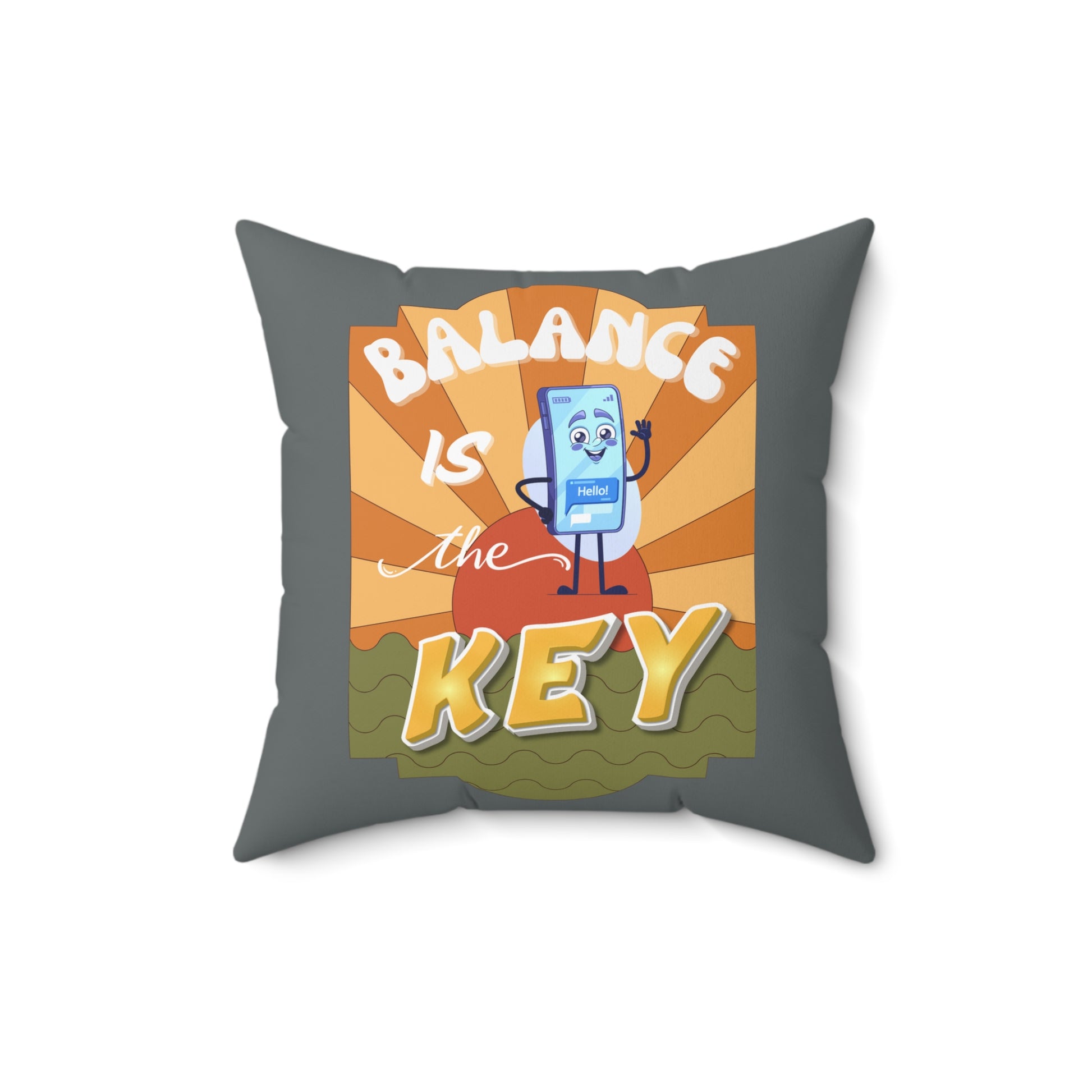 Balance is the key pillow Balance is the key pillow - back