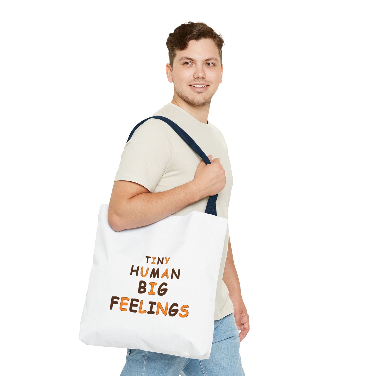 Teacher Tote Bag – Tiny Human Big Feelings Canvas Carryall
