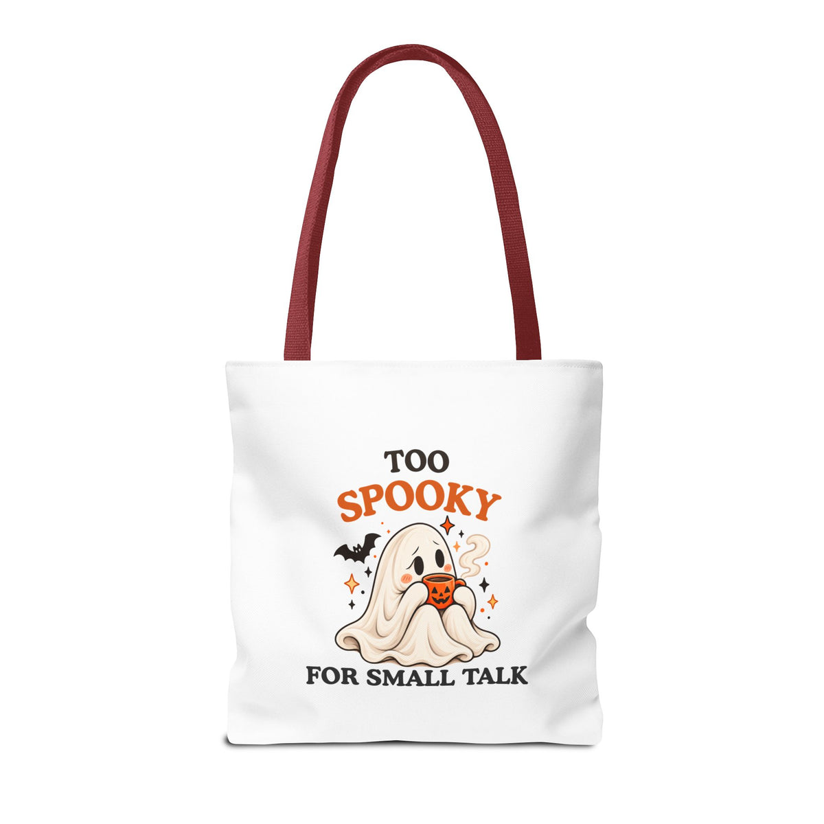 Introvert Tote Bag – Too Spooky for Small Talk Ghost Bag