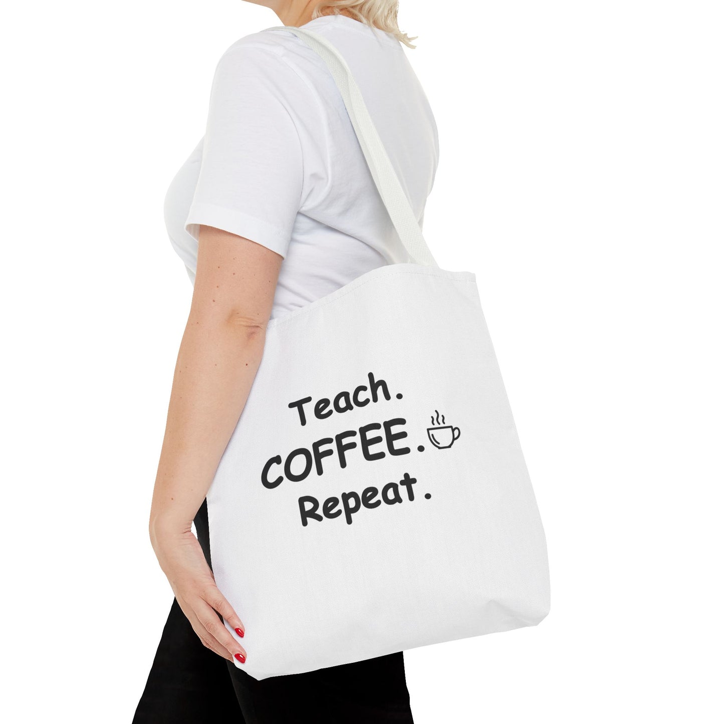 Teacher Tote Bags – Teach Coffee Repeat Canvas Tote