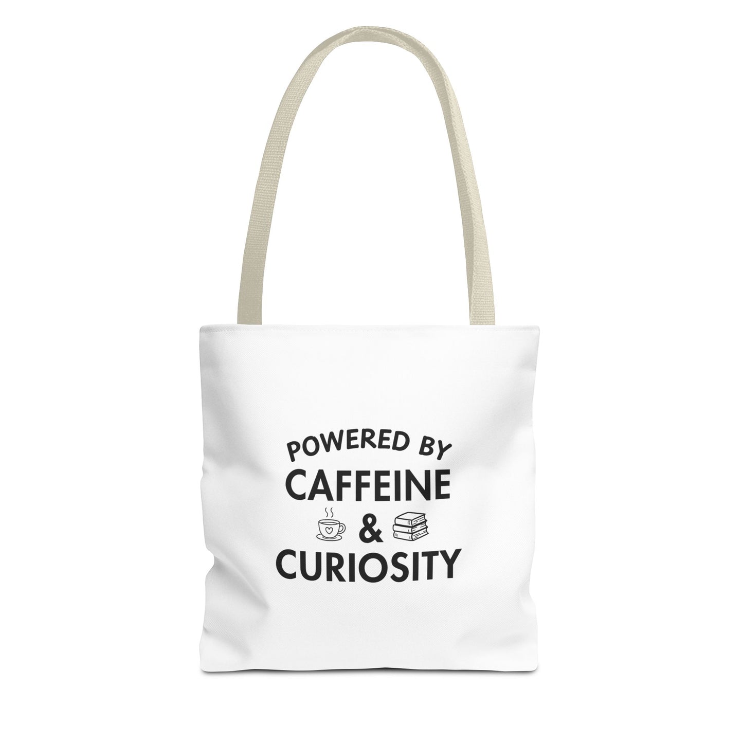 Bookish Tote Bag – Powered by Caffeine & Curiosity Canvas Tote