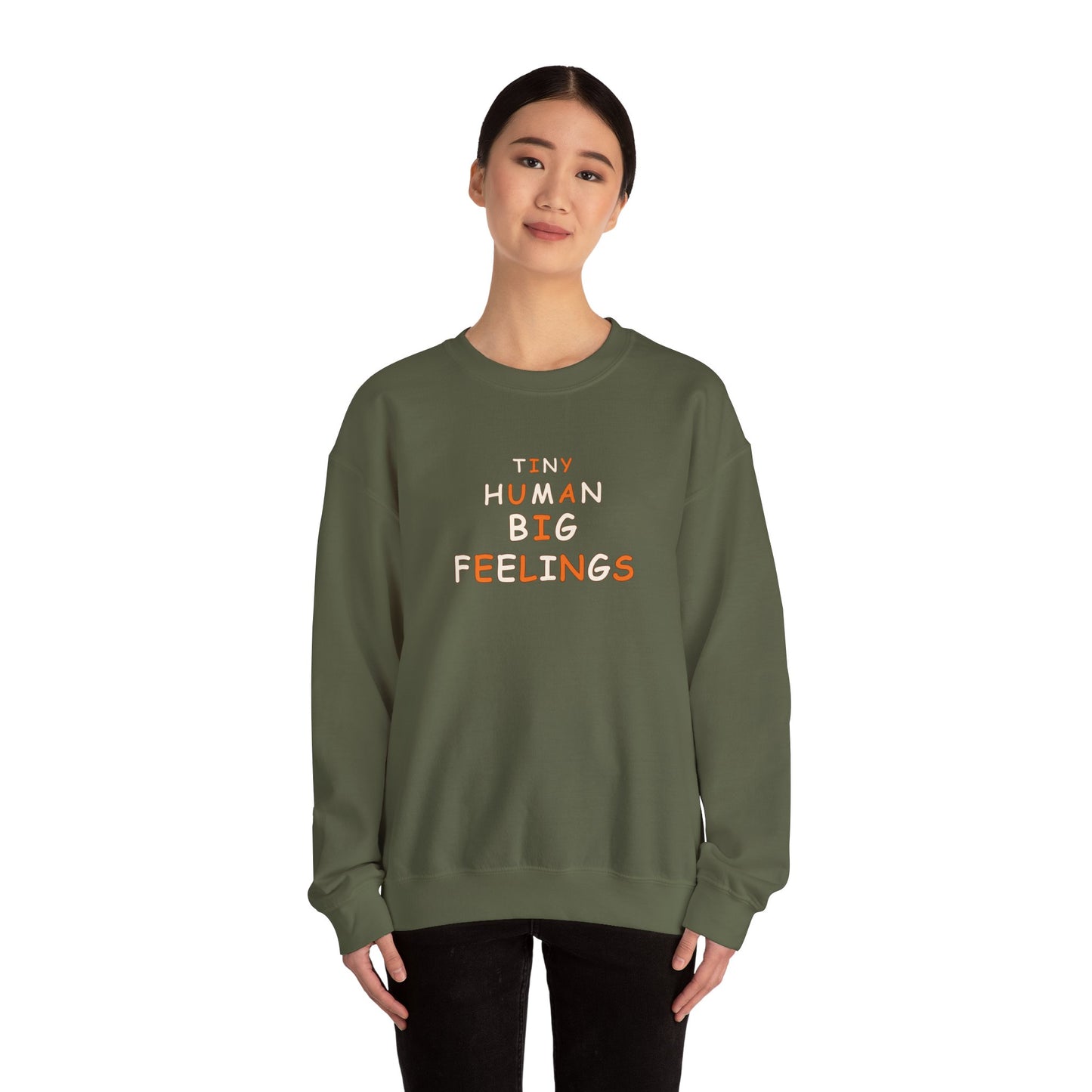 Teacher Sweatshirt – Tiny Human Big Feelings Pullover