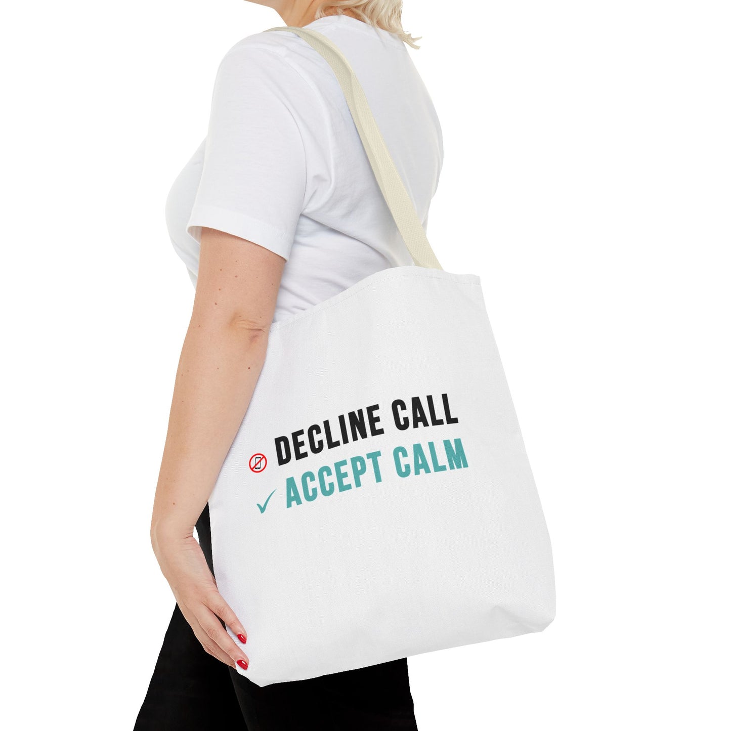 Wellness Tote Bag – Decline the Noise, Carry the Calm