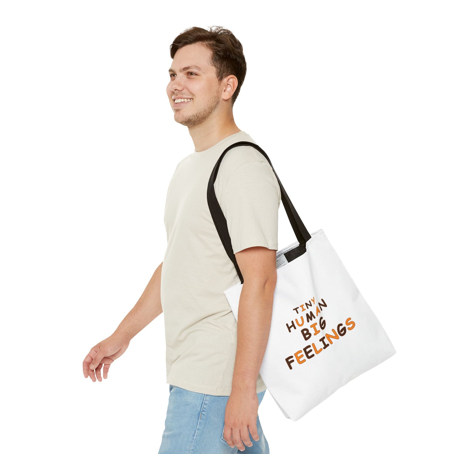 Teacher Tote Bag – Tiny Human Big Feelings Canvas Carryall