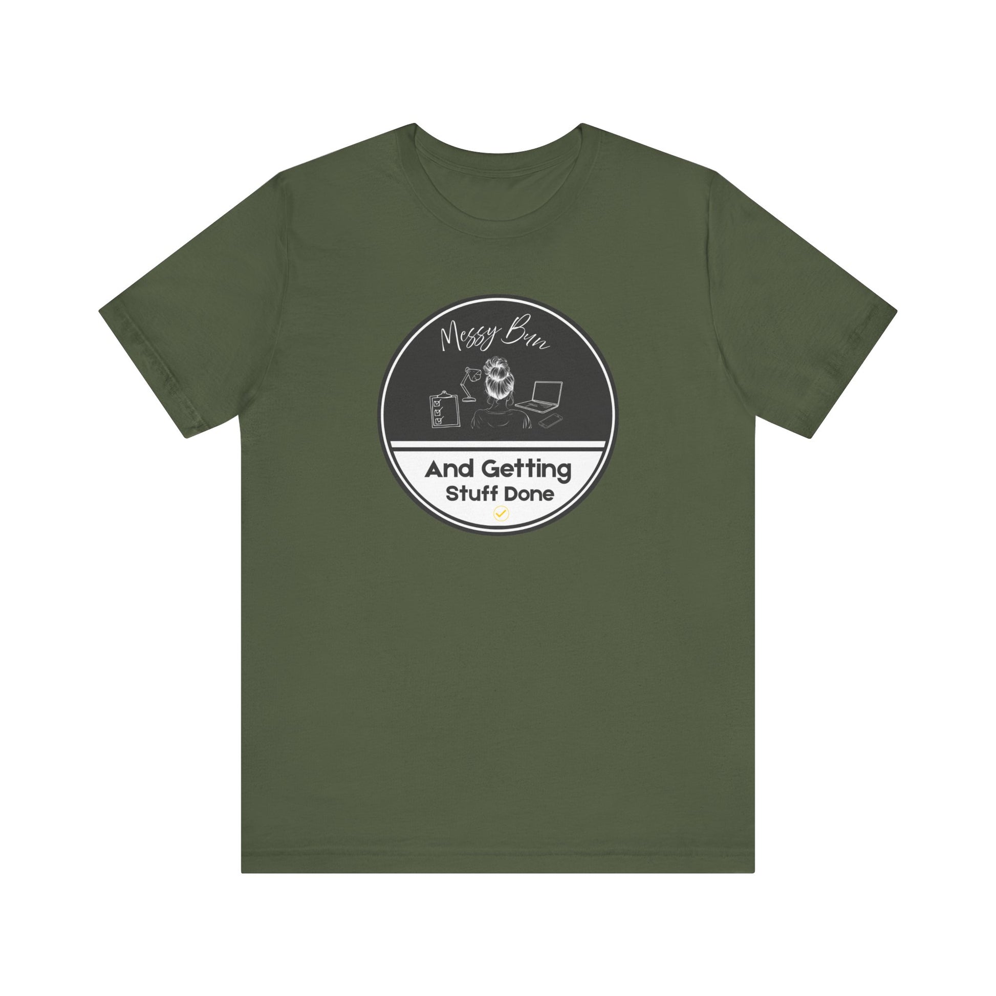 Messy bun t-shirt - Military green