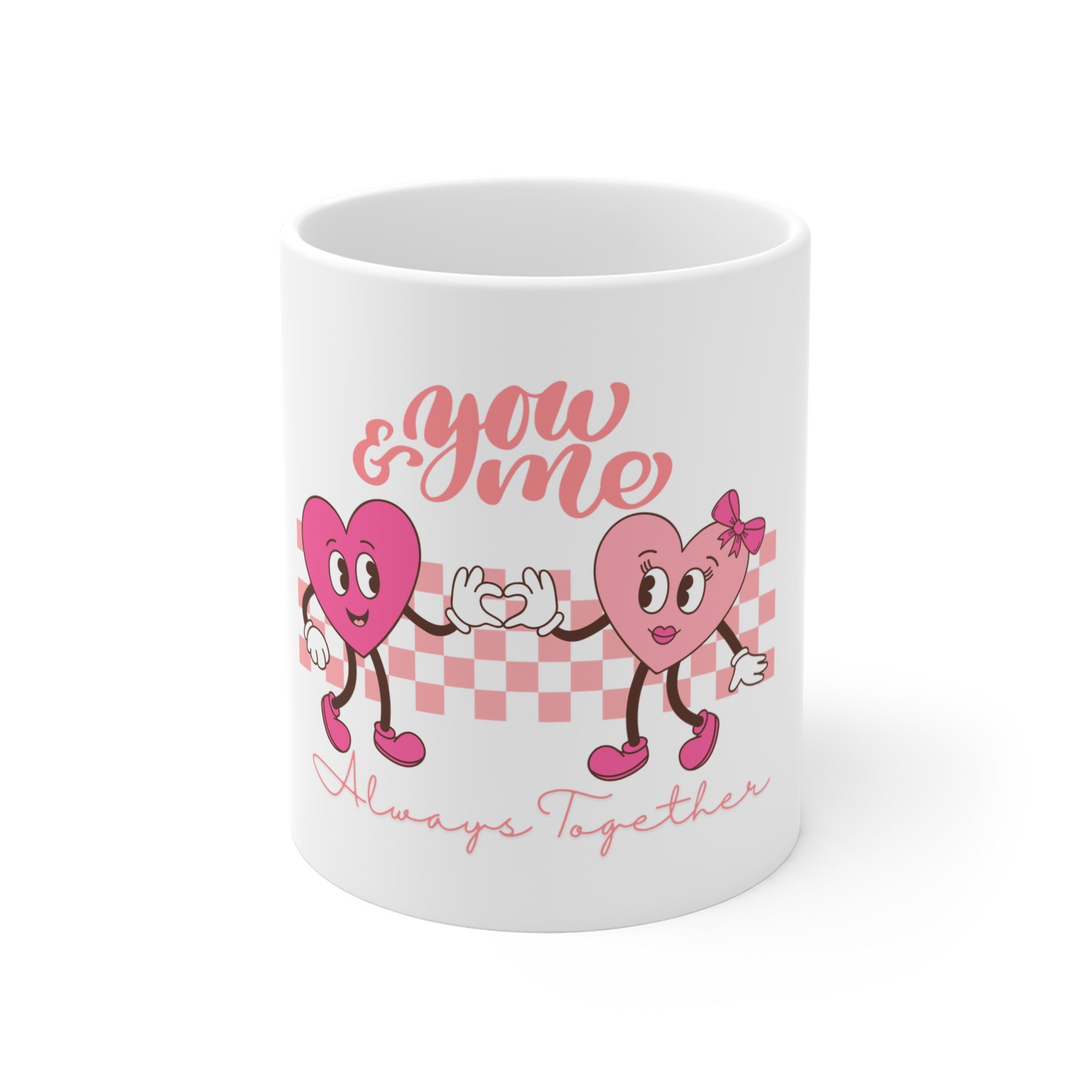 Retro Valentine mug - white