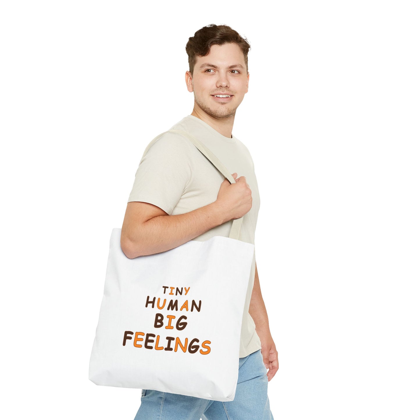 Teacher Tote Bag – Tiny Human Big Feelings Canvas Carryall