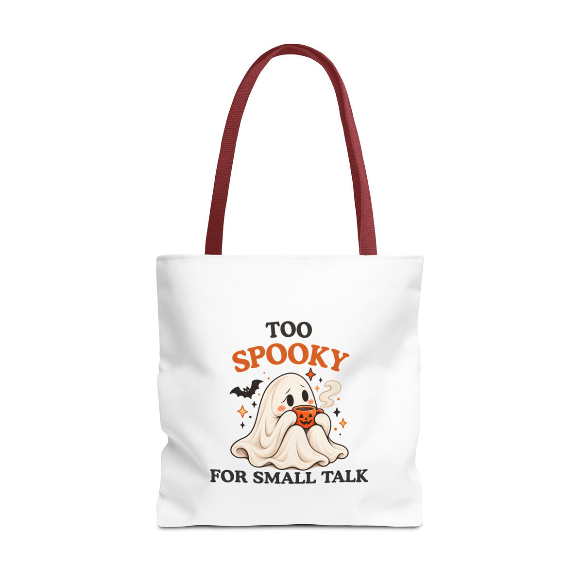 Introvert Tote Bag – Too Spooky for Small Talk Ghost Bag