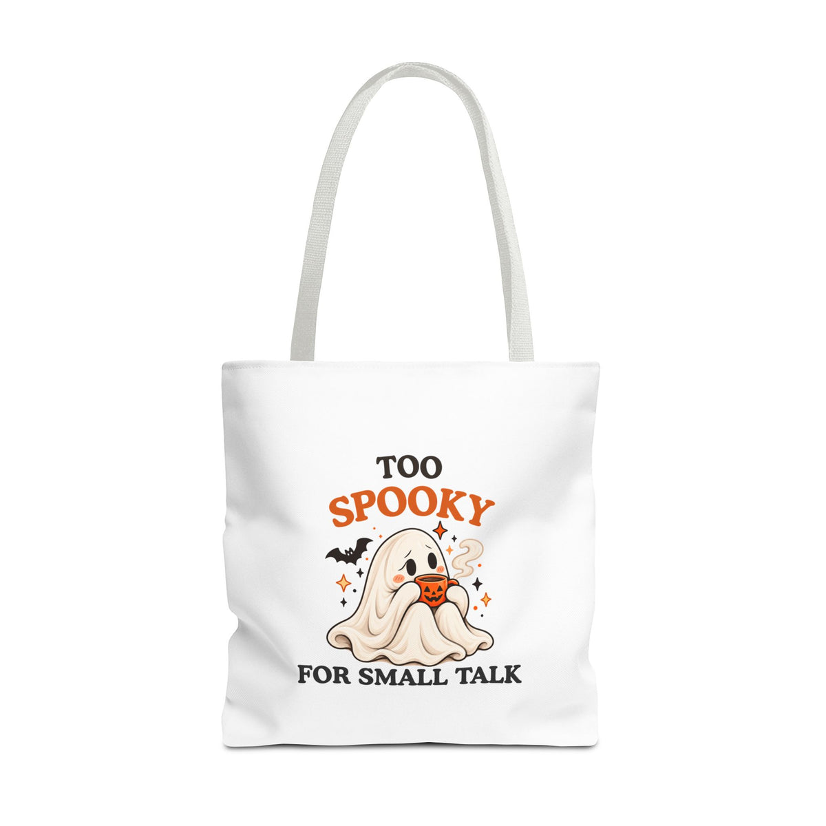 Introvert Tote Bag – Too Spooky for Small Talk Ghost Bag