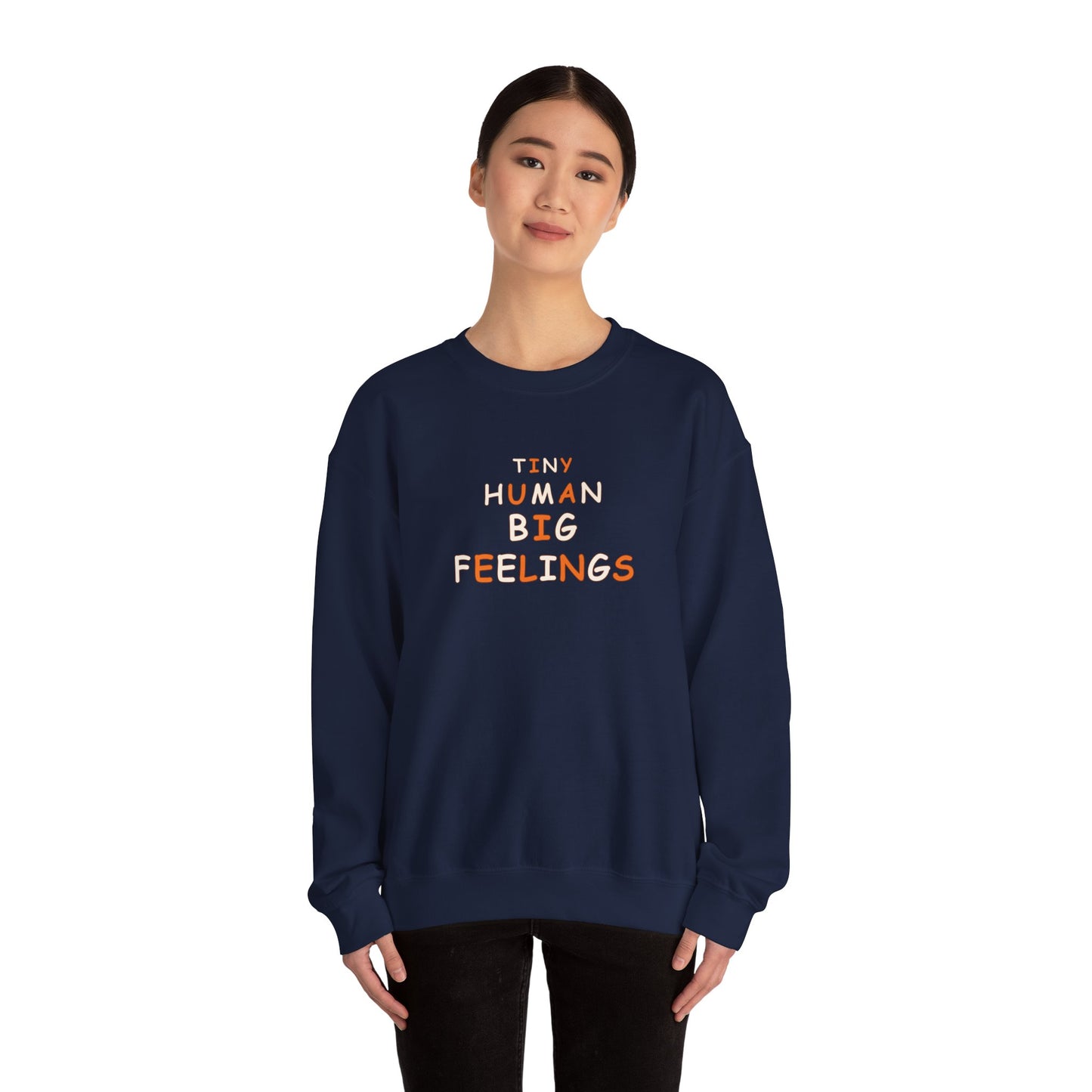 Teacher Sweatshirt – Tiny Human Big Feelings Pullover