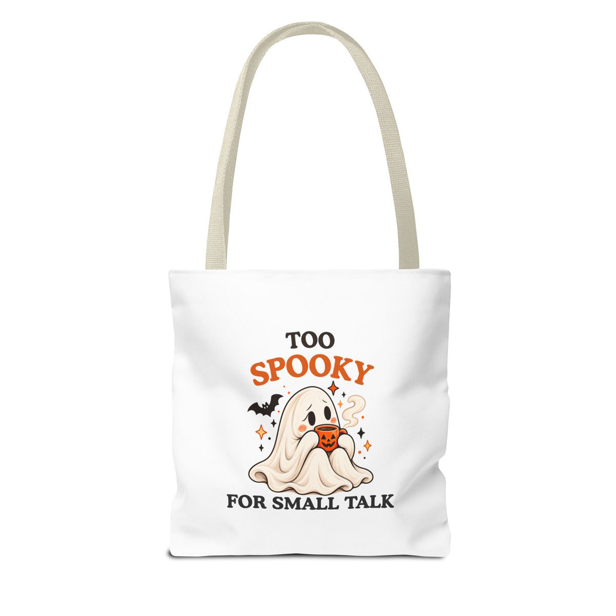 Introvert Tote Bag – Too Spooky for Small Talk Ghost Bag