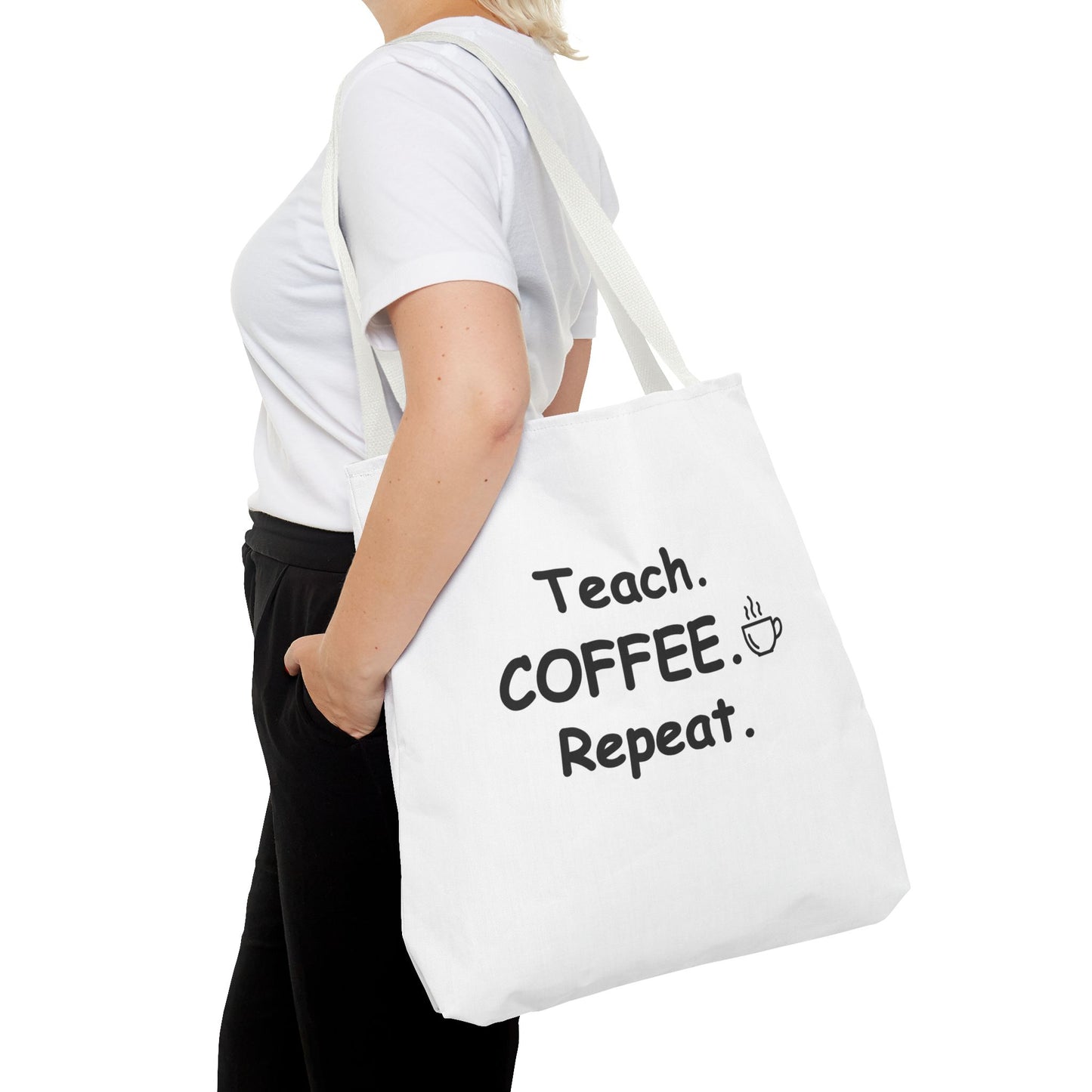 Teacher Tote Bags – Teach Coffee Repeat Canvas Tote